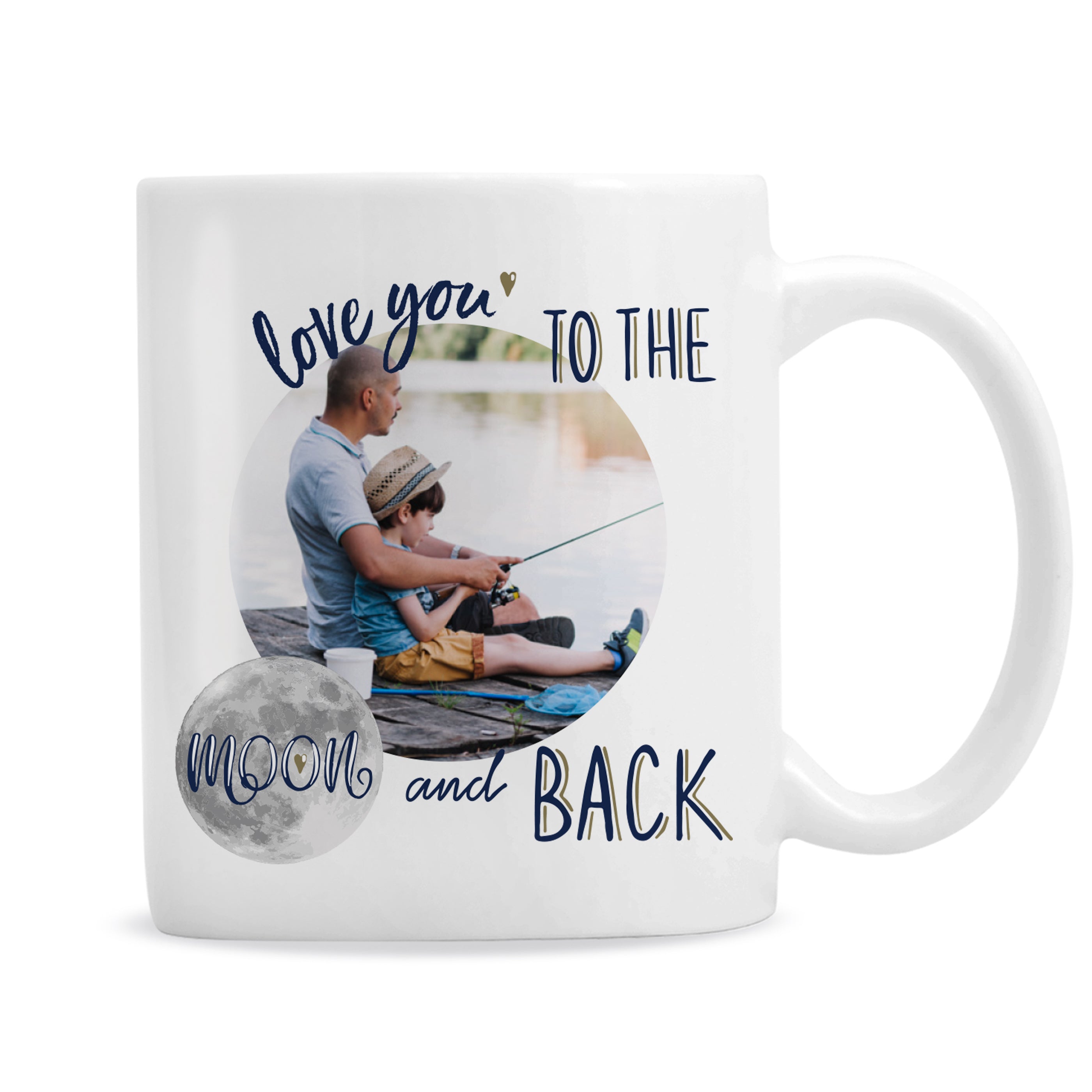 Personalised Moon & Back Photo Upload Mug