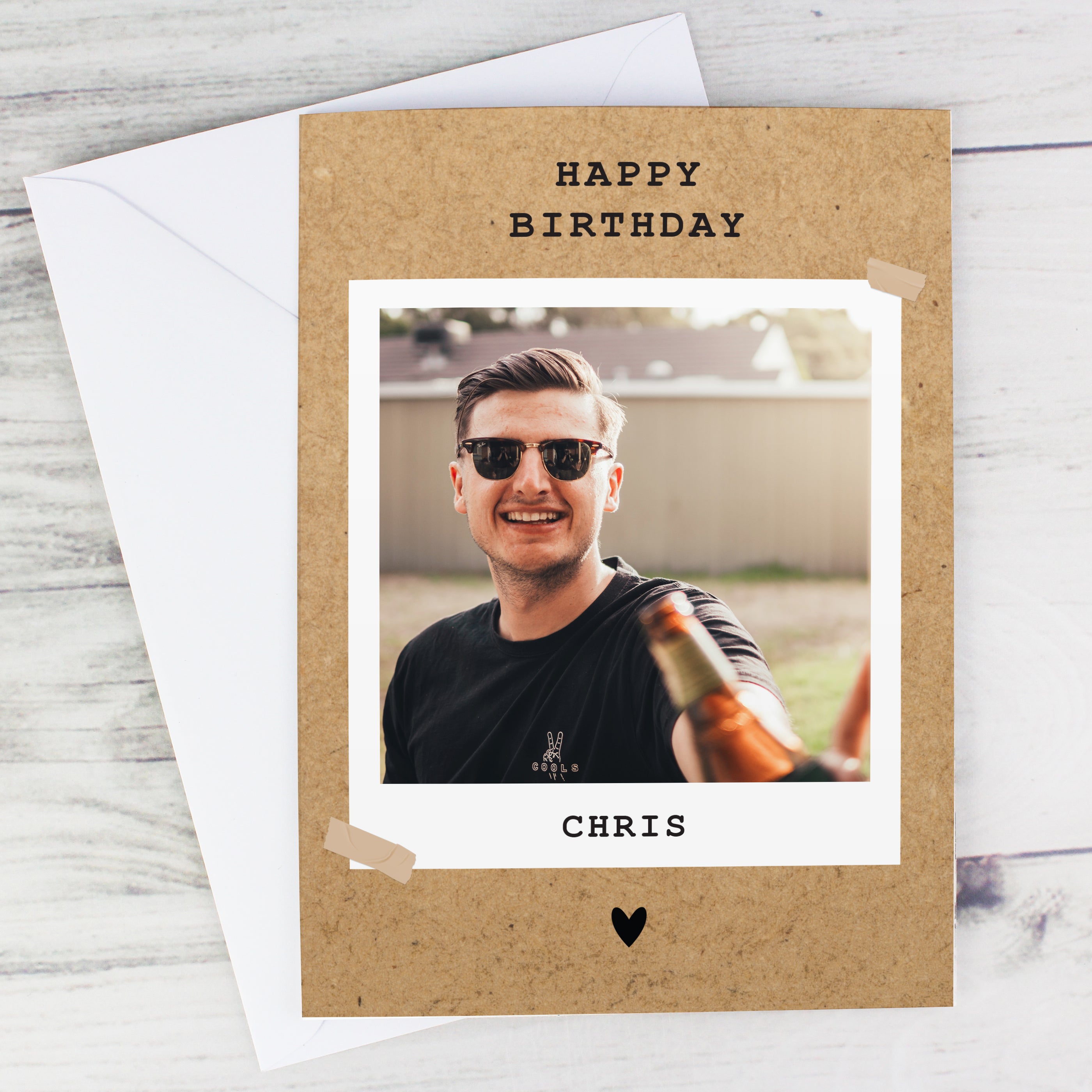 Personalised Polaroid Photo Upload Greeting Card