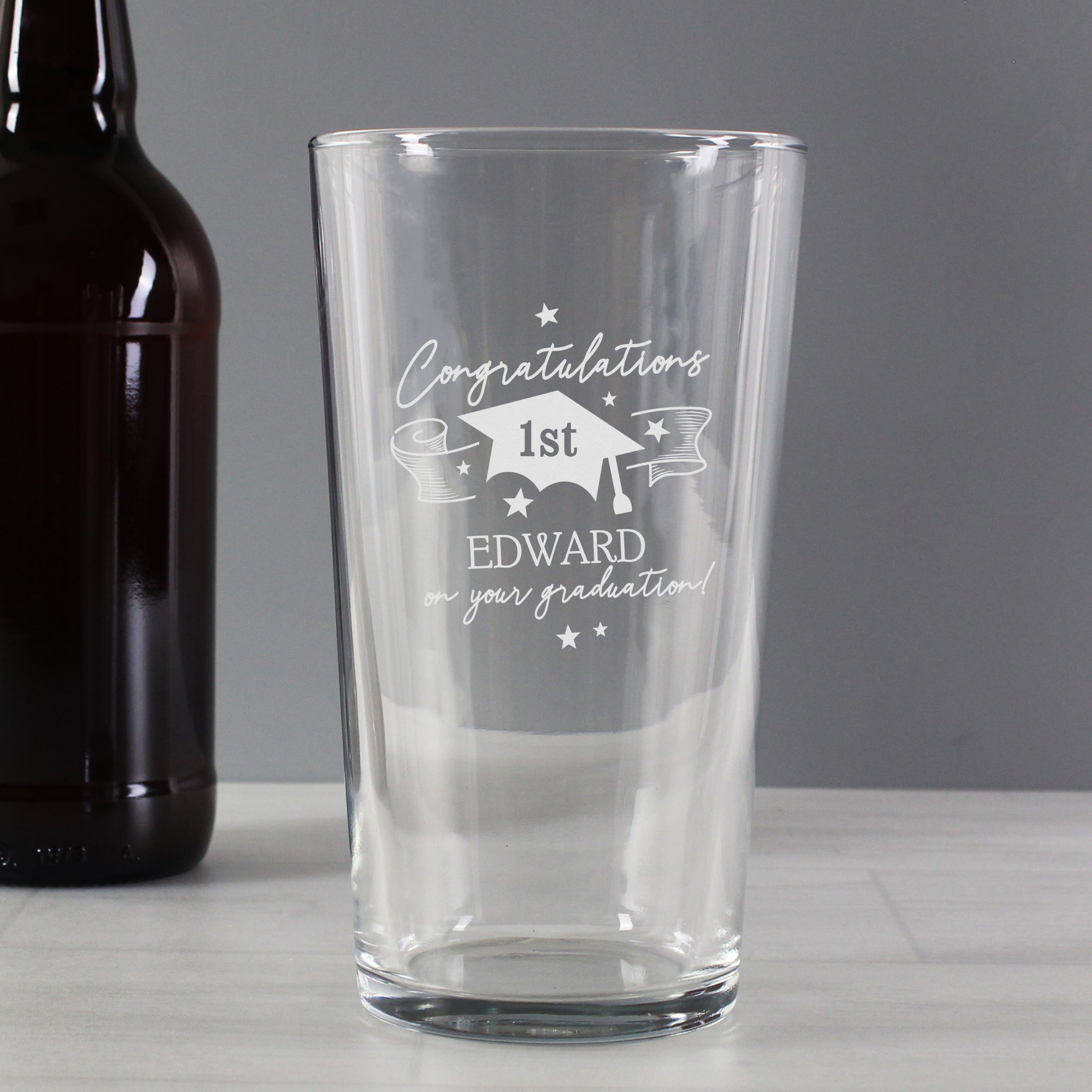 Personalised Graduation Pint Glass