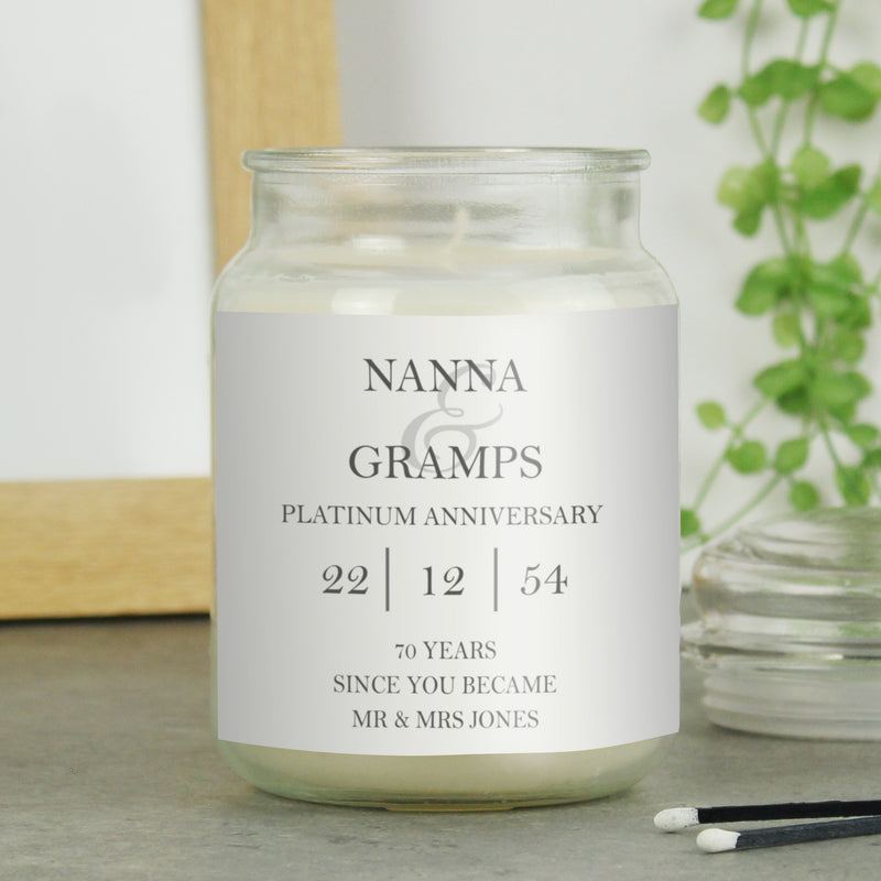 Personalised Couples Large Scented Jar Candle