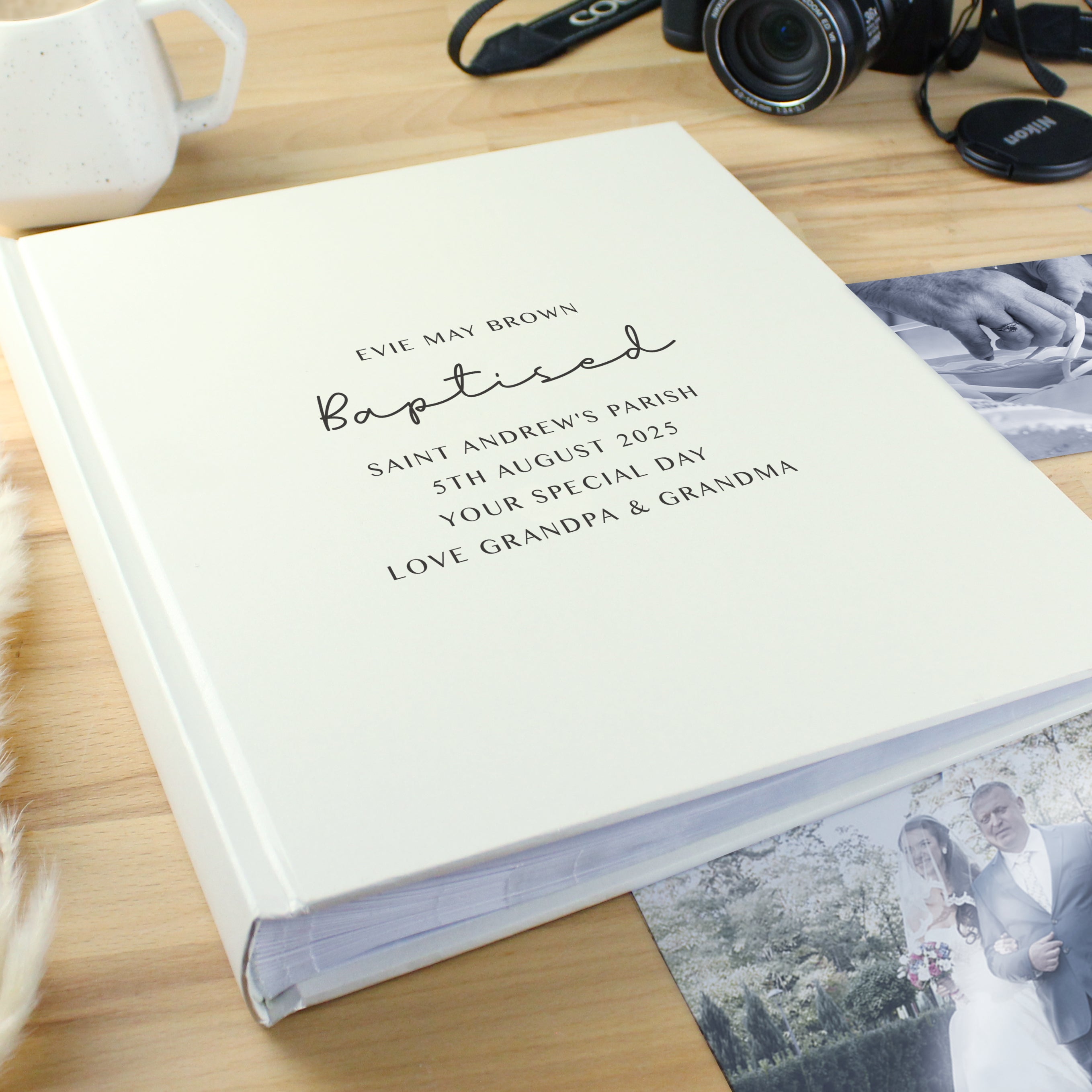 Personalised Free Text Square Photo Album