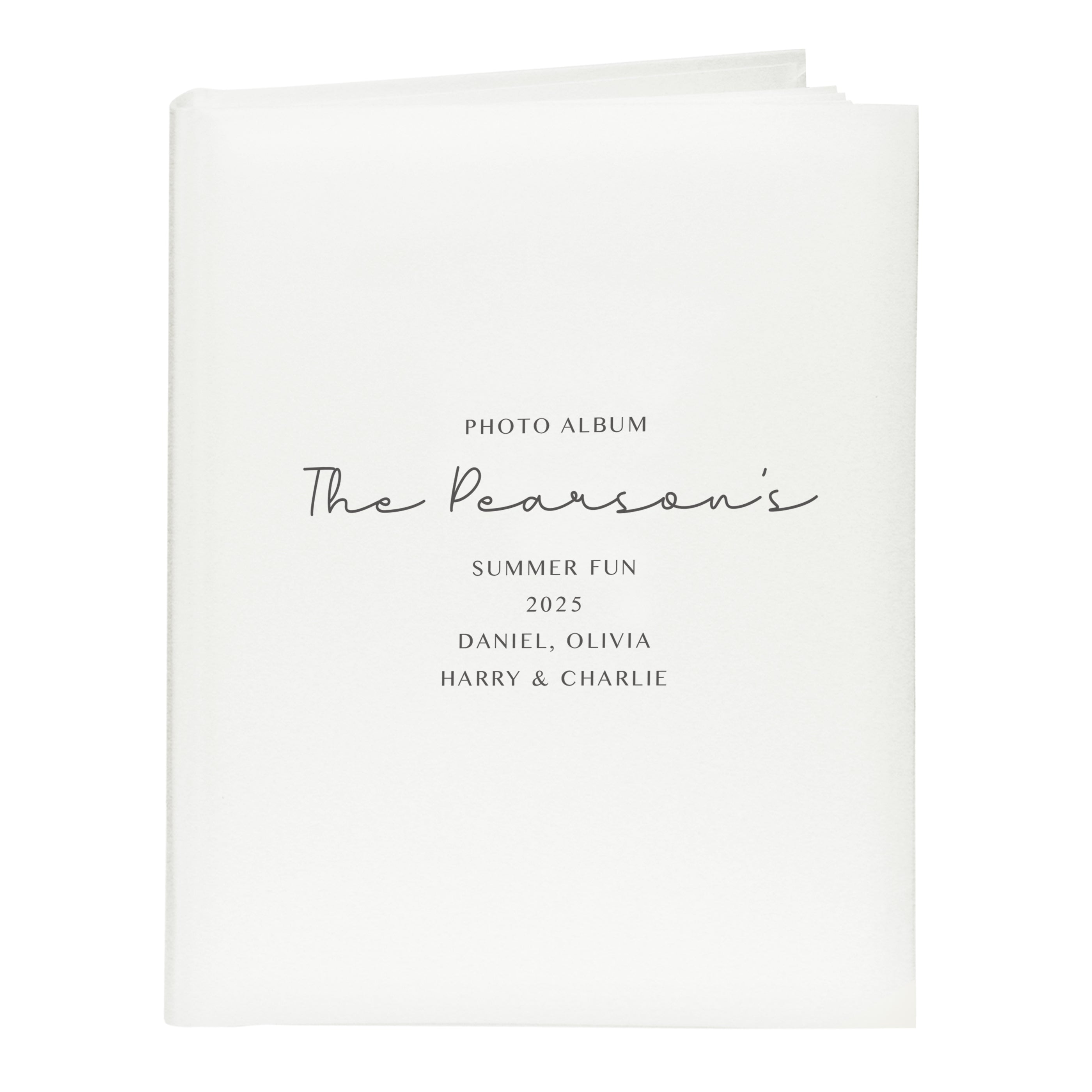 Personalised Free Text Square Photo Album