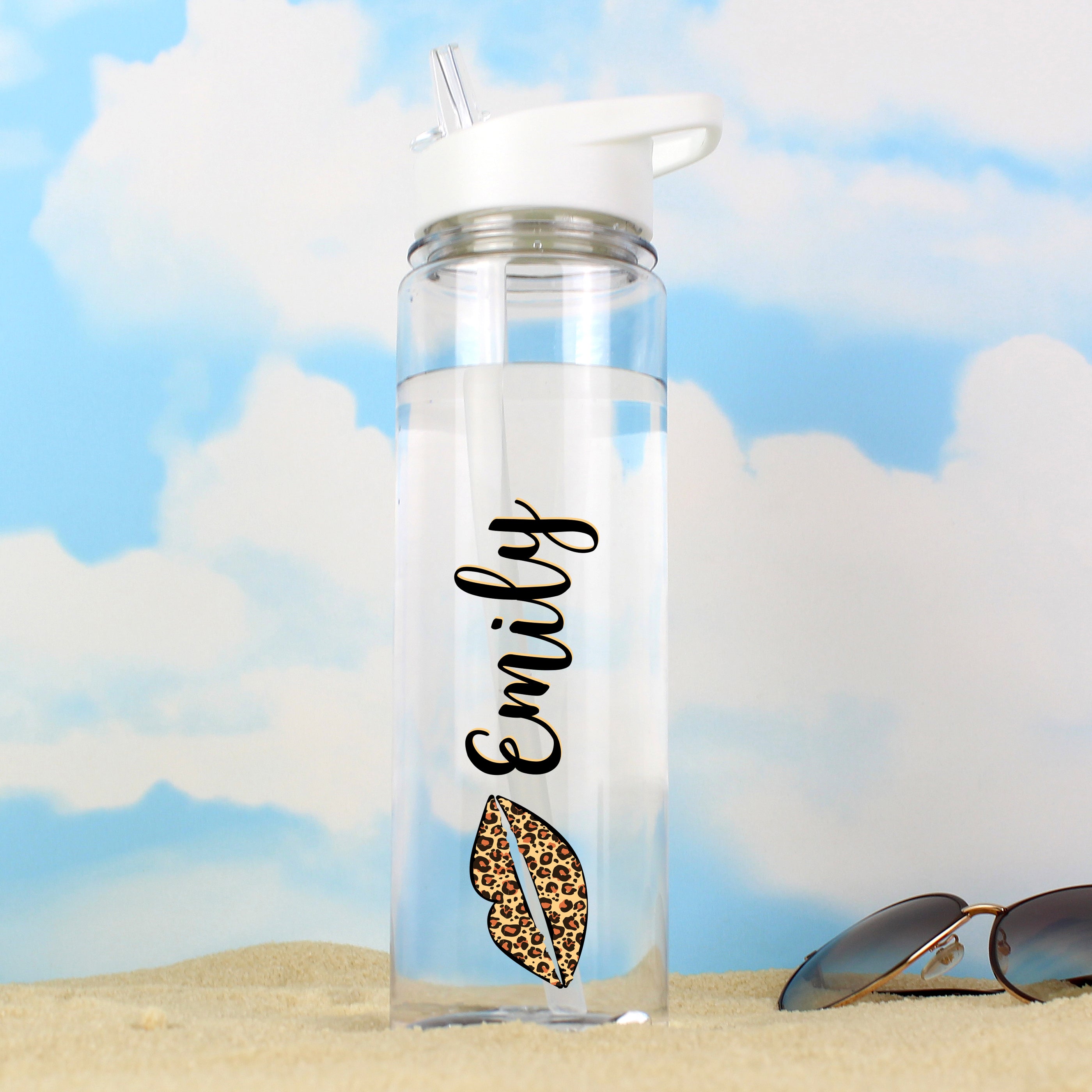 Personalised Lepoard Lips Water Bottle