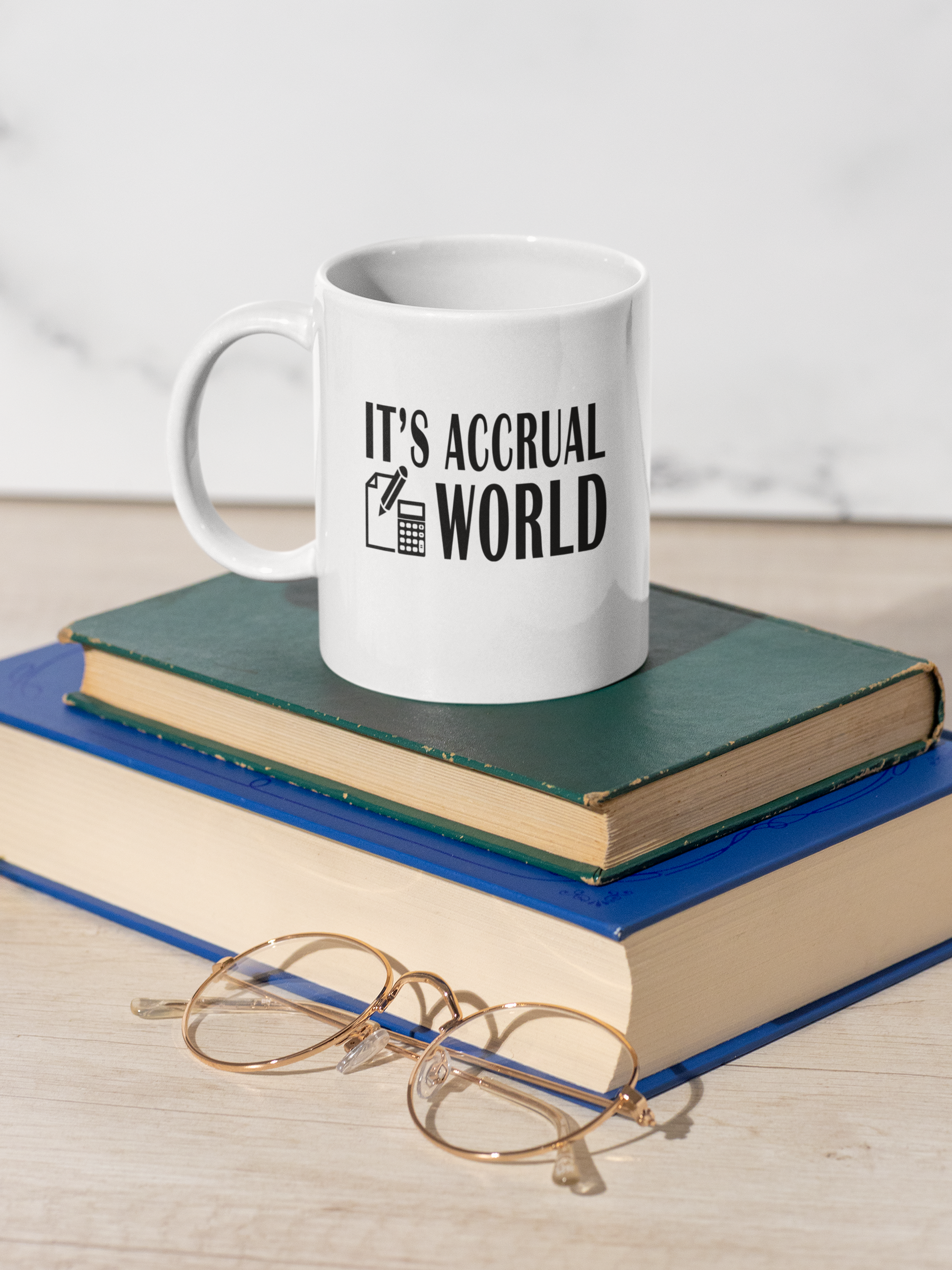 It's Accrual World - 11oz Glossy White Ceramic Mug