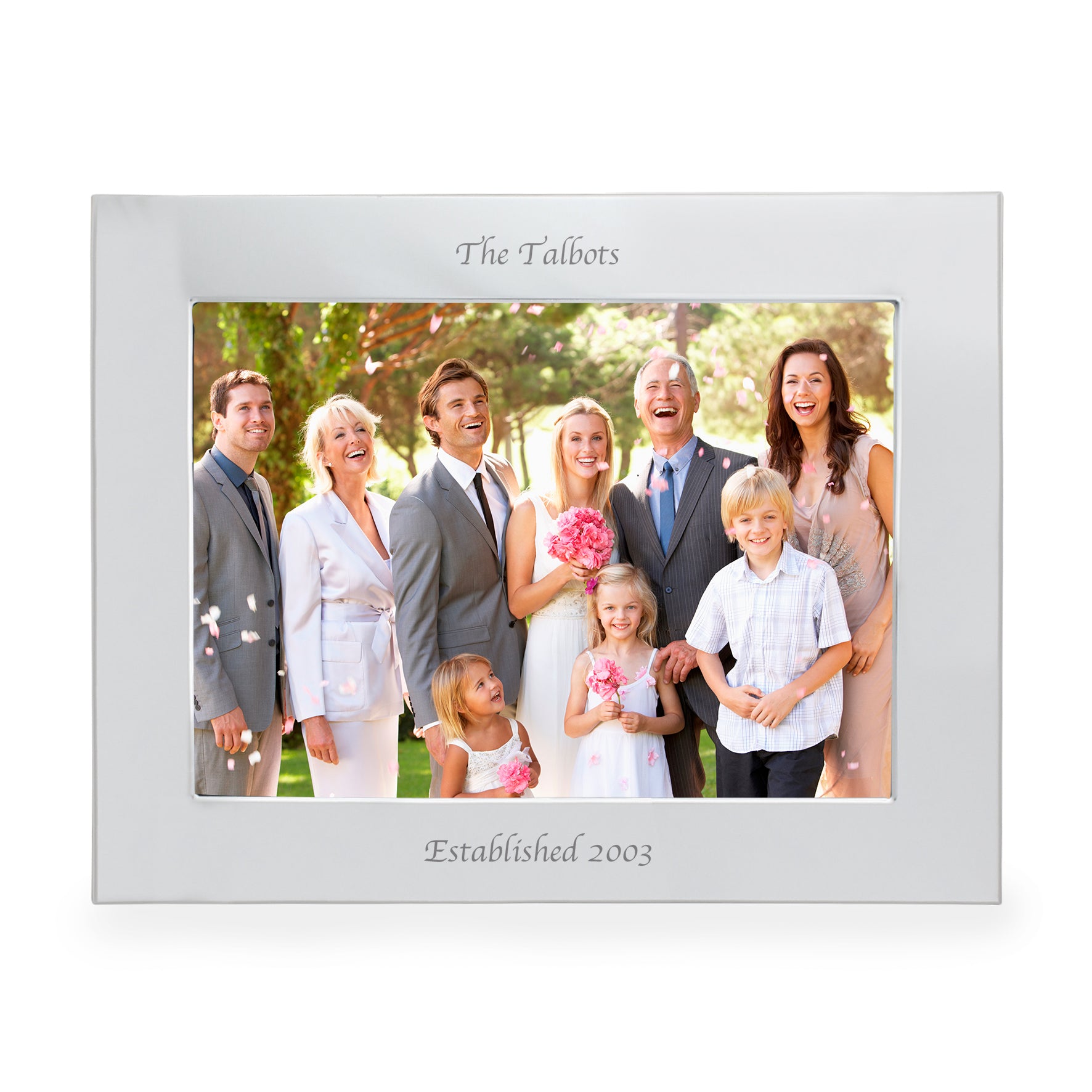 Personalised Silver 7x5 Landscape Photo Frame