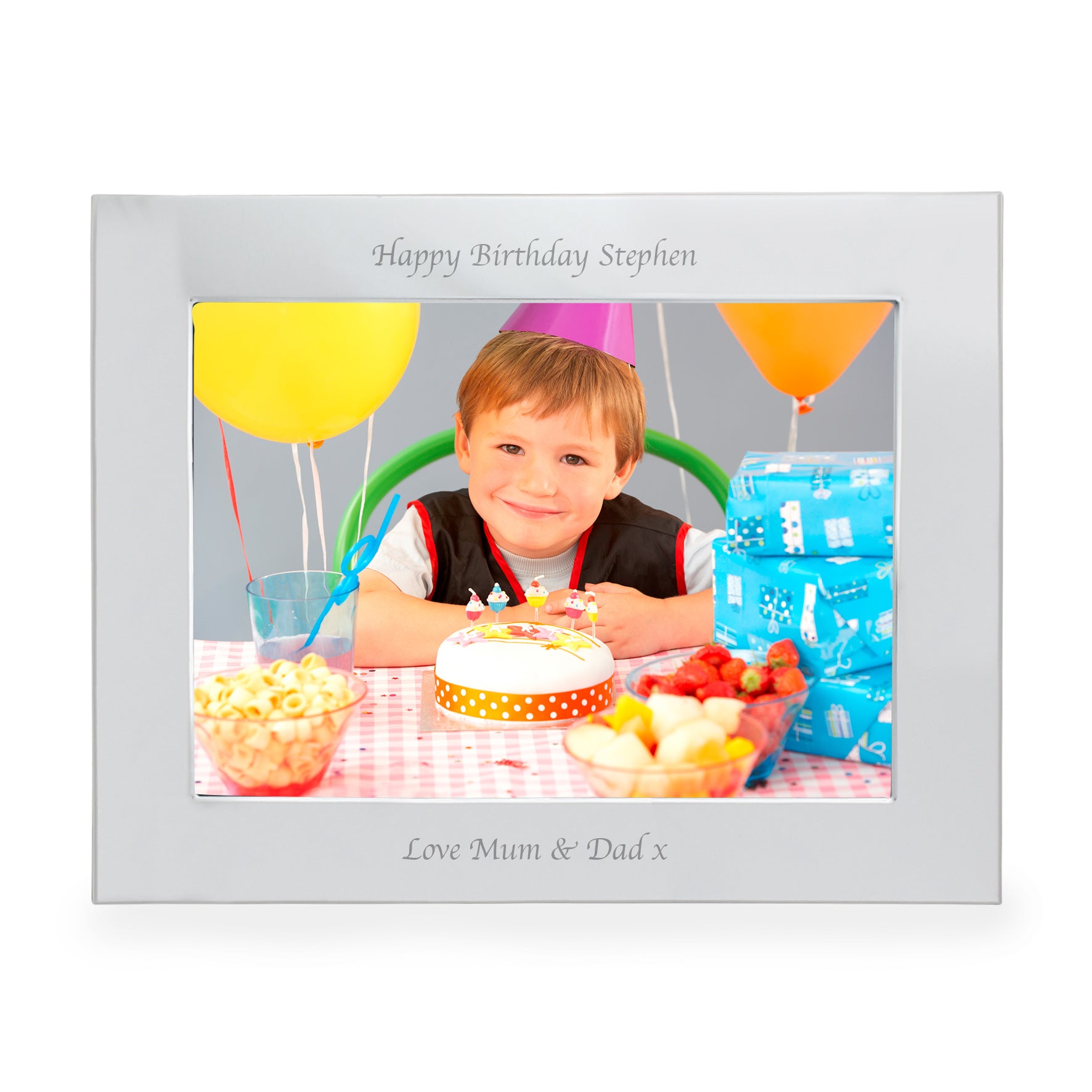 Personalised Silver 7x5 Landscape Photo Frame