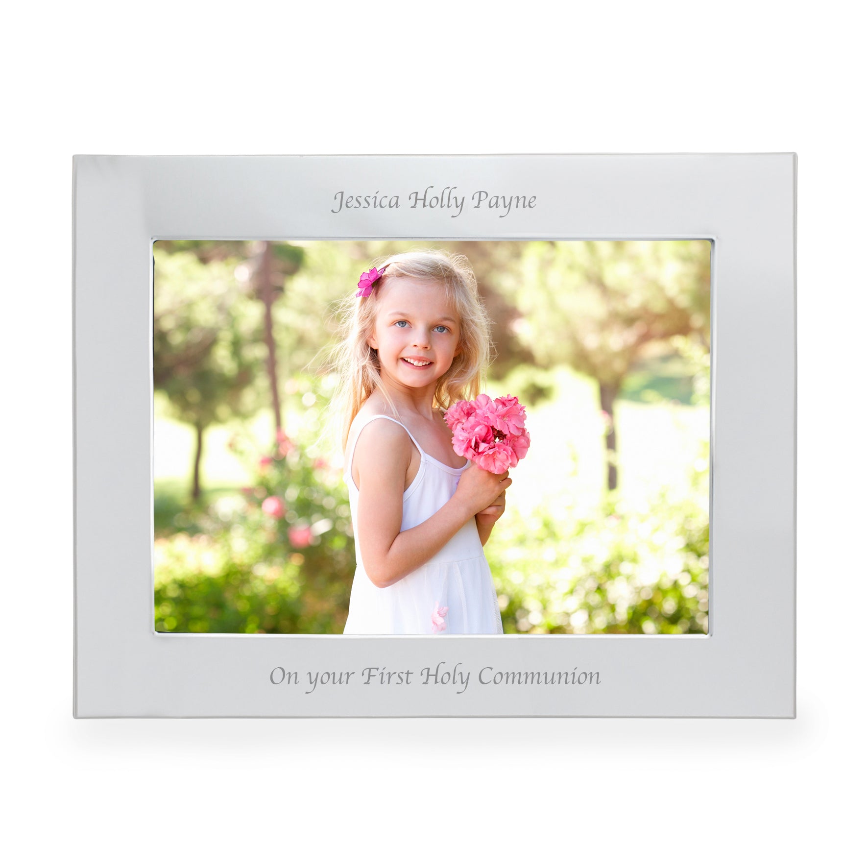 Personalised Silver 7x5 Landscape Photo Frame