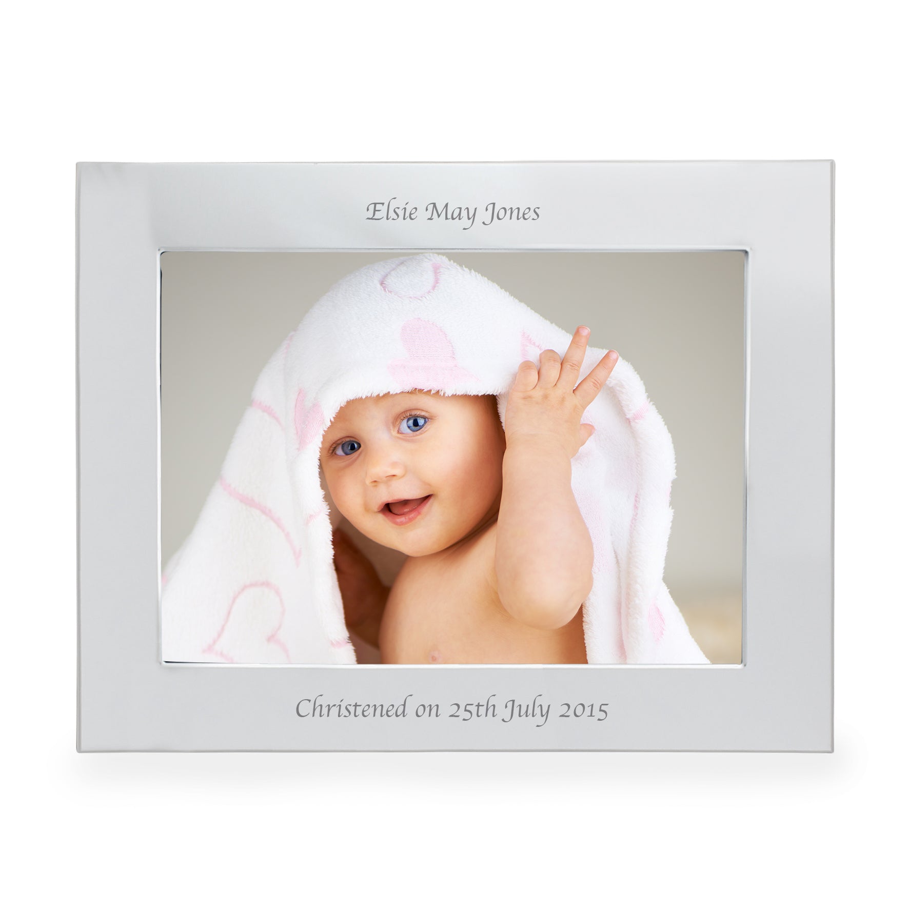 Personalised Silver 7x5 Landscape Photo Frame