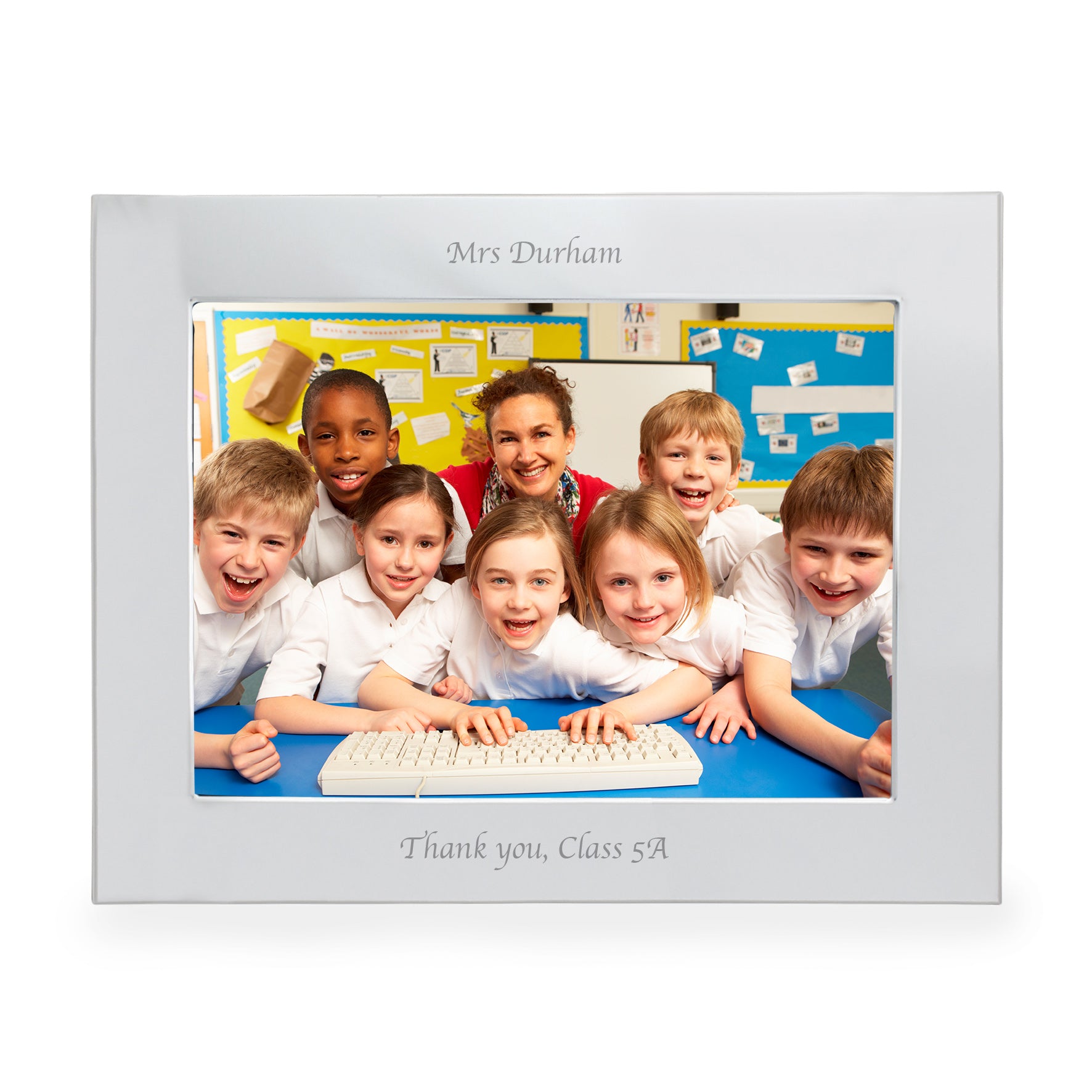 Personalised Silver 7x5 Landscape Photo Frame
