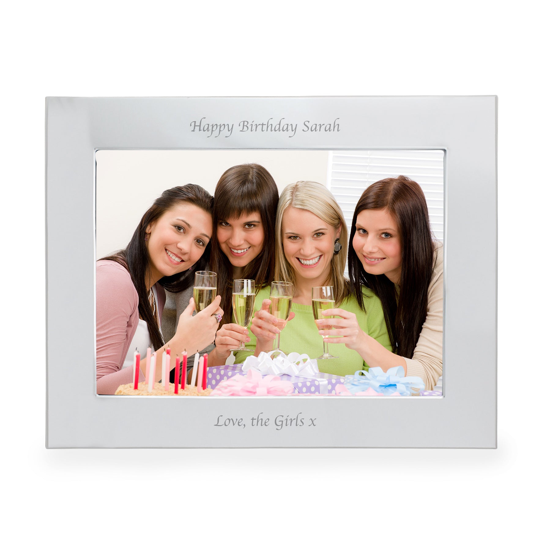 Personalised Silver 7x5 Landscape Photo Frame