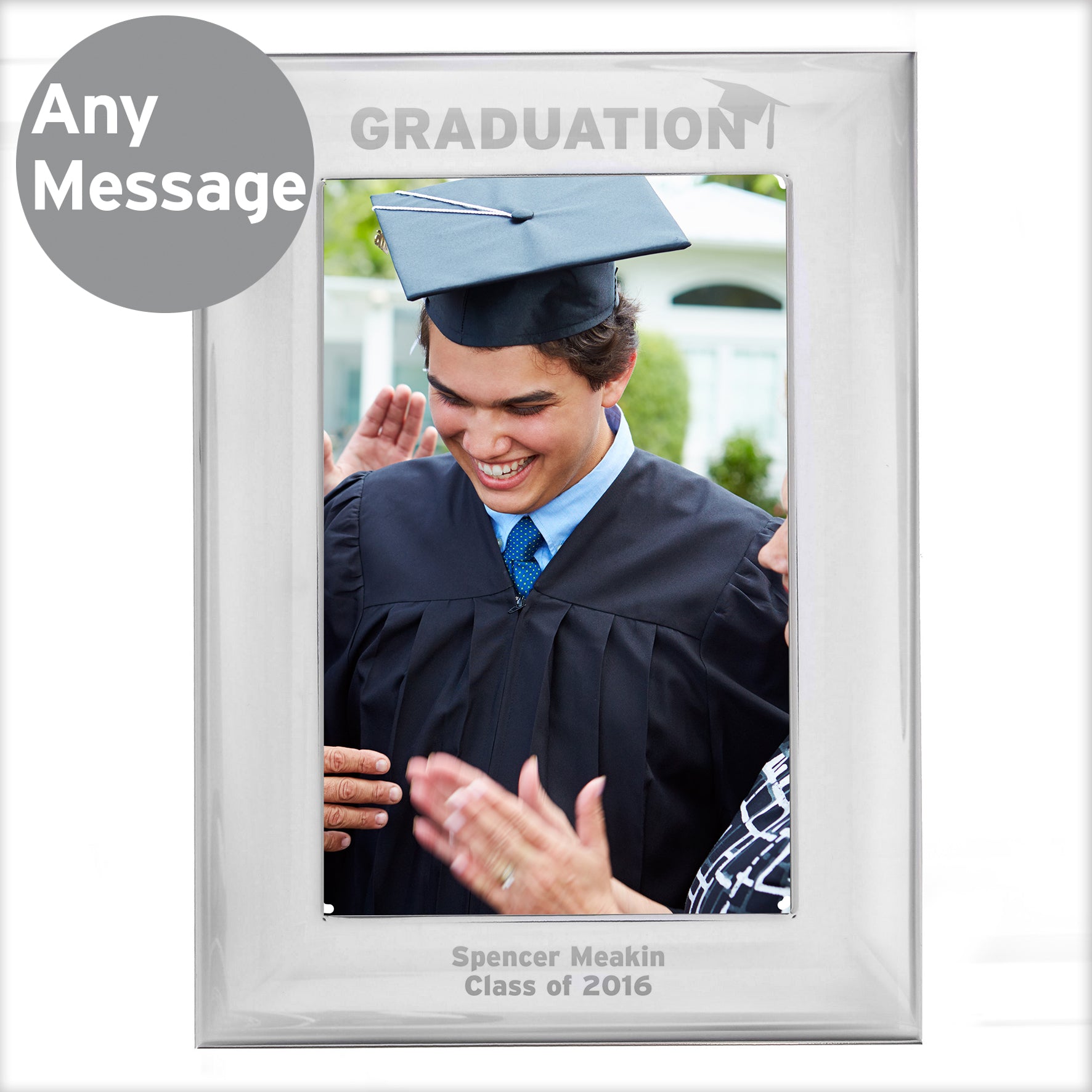 Personalised Graduation 4x6 Silver Photo Frame