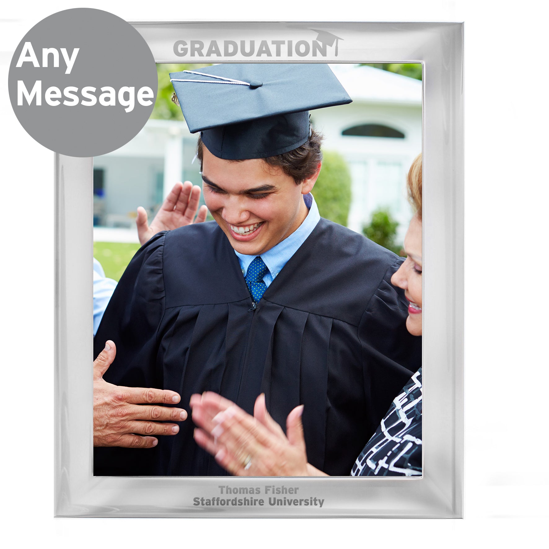Personalised Graduation 8x10 Silver Photo Frame