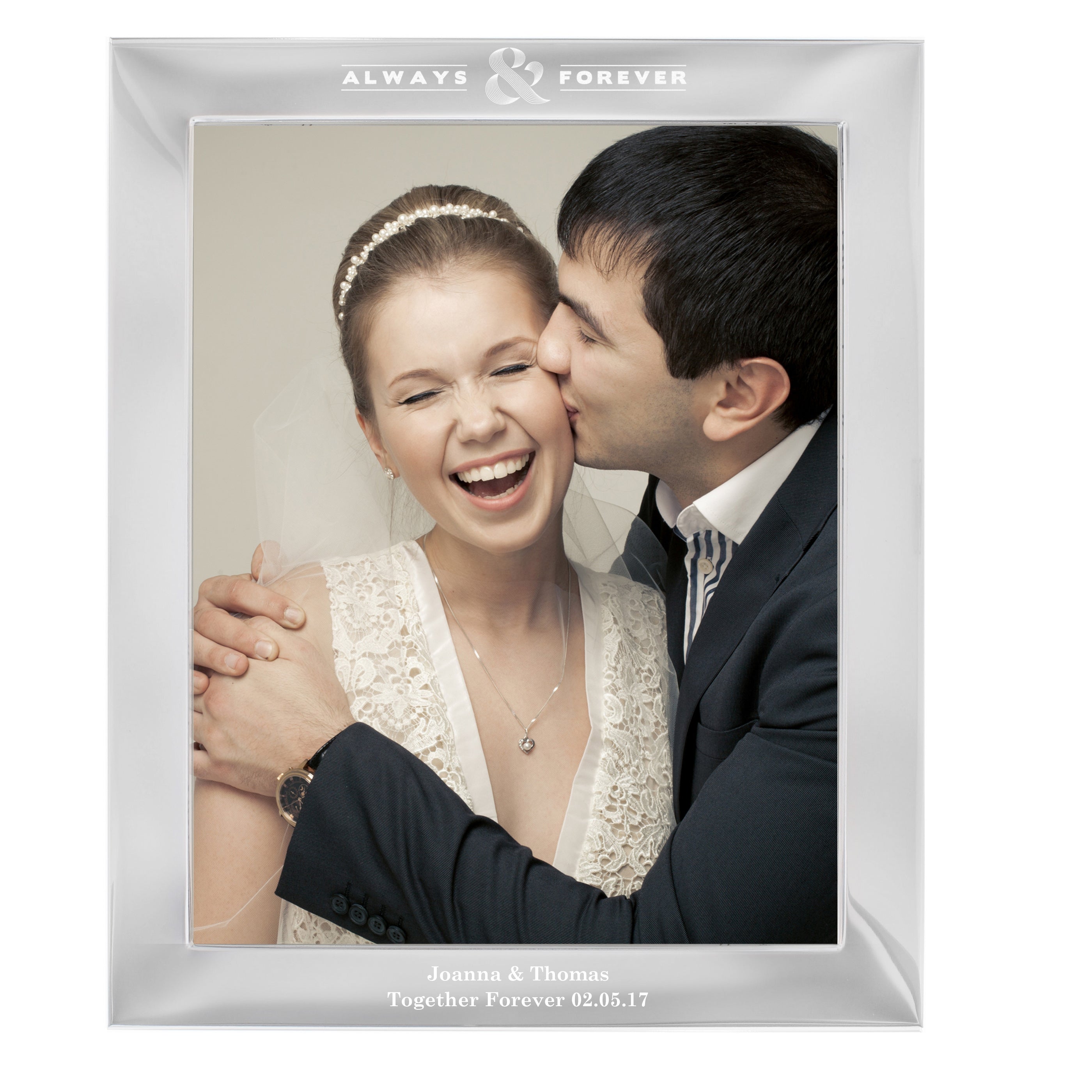 Personalised Always & Forever 8x10 Silver Photo Frame