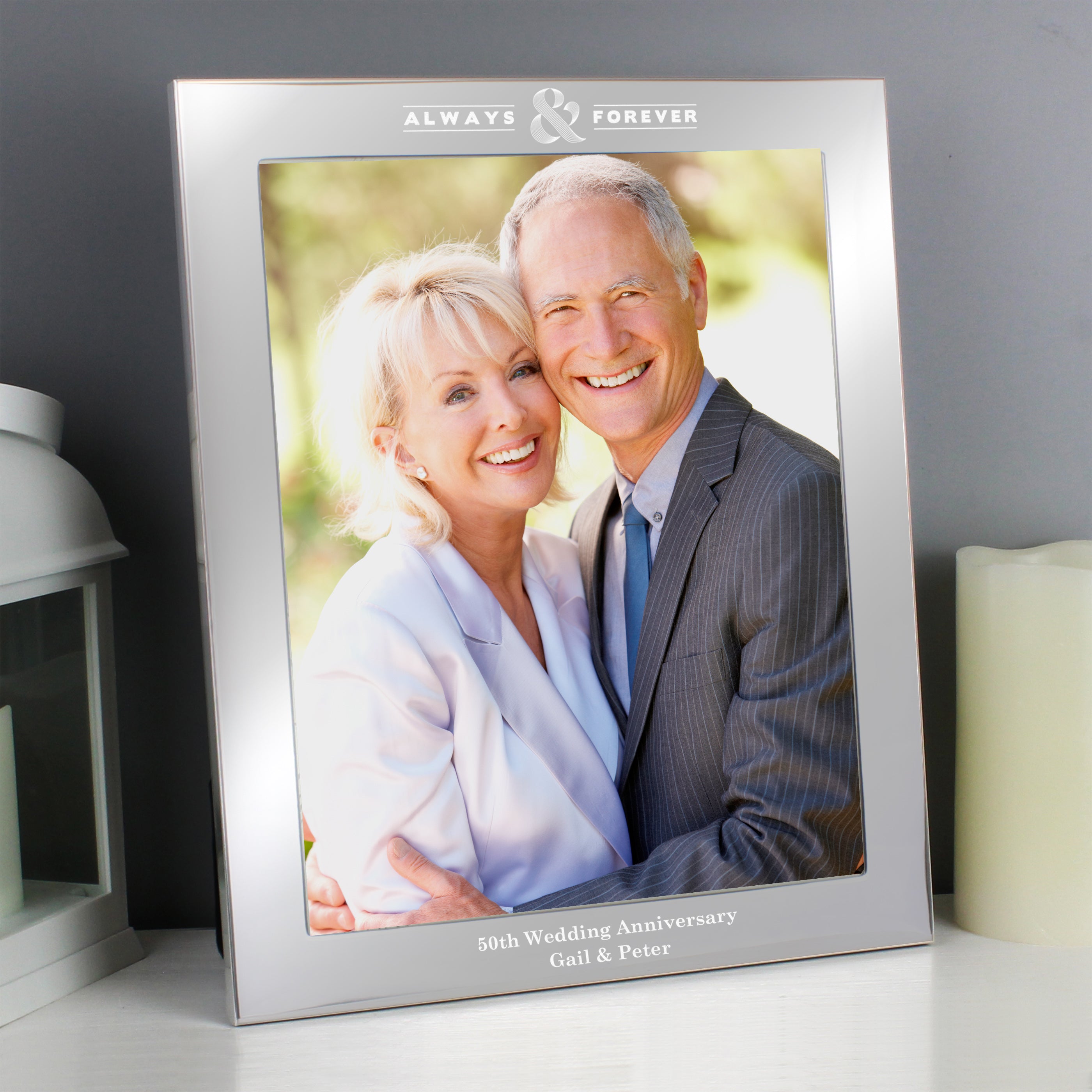 Personalised Always & Forever 8x10 Silver Photo Frame