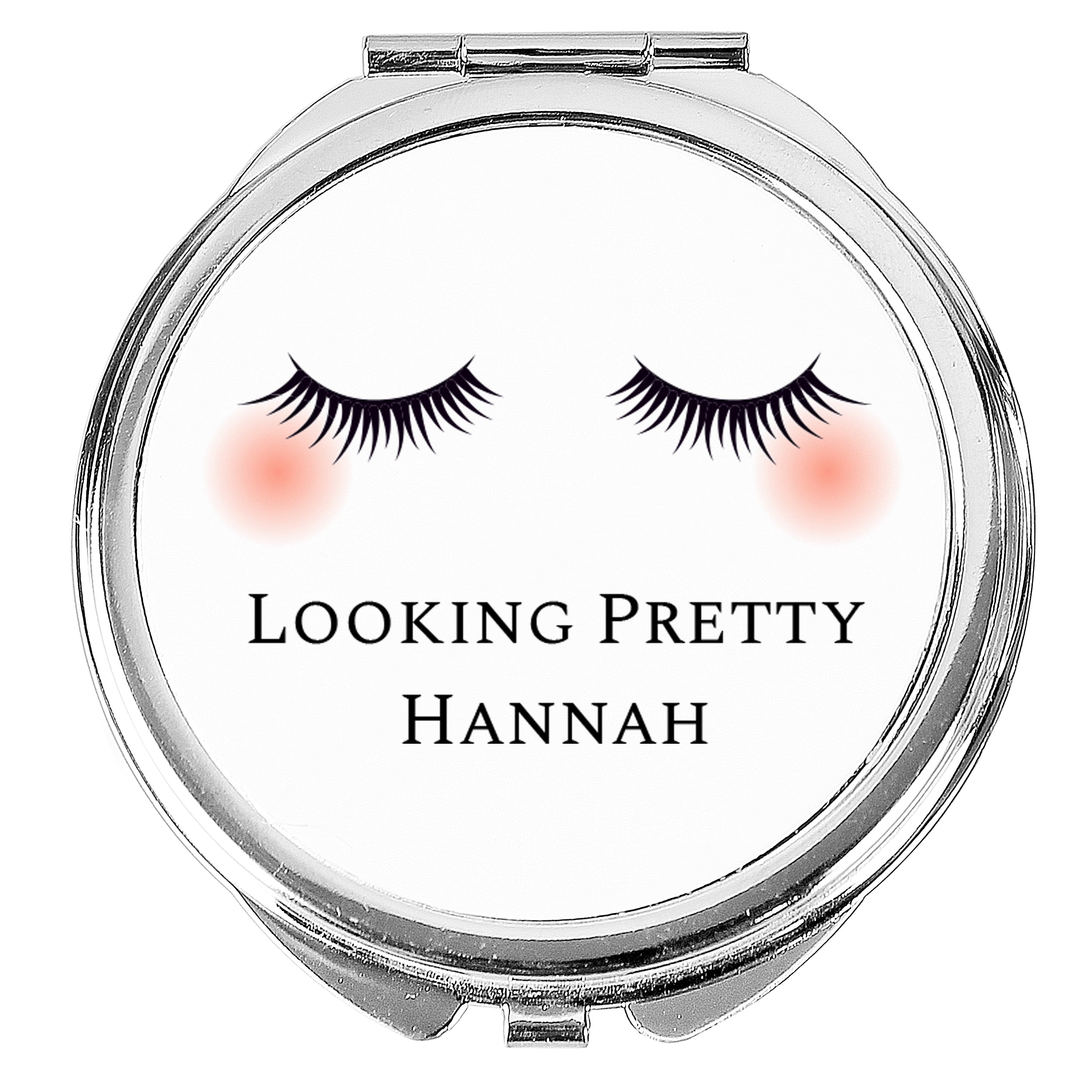 Gift Original Personalised Eyelashes Compact Mirror