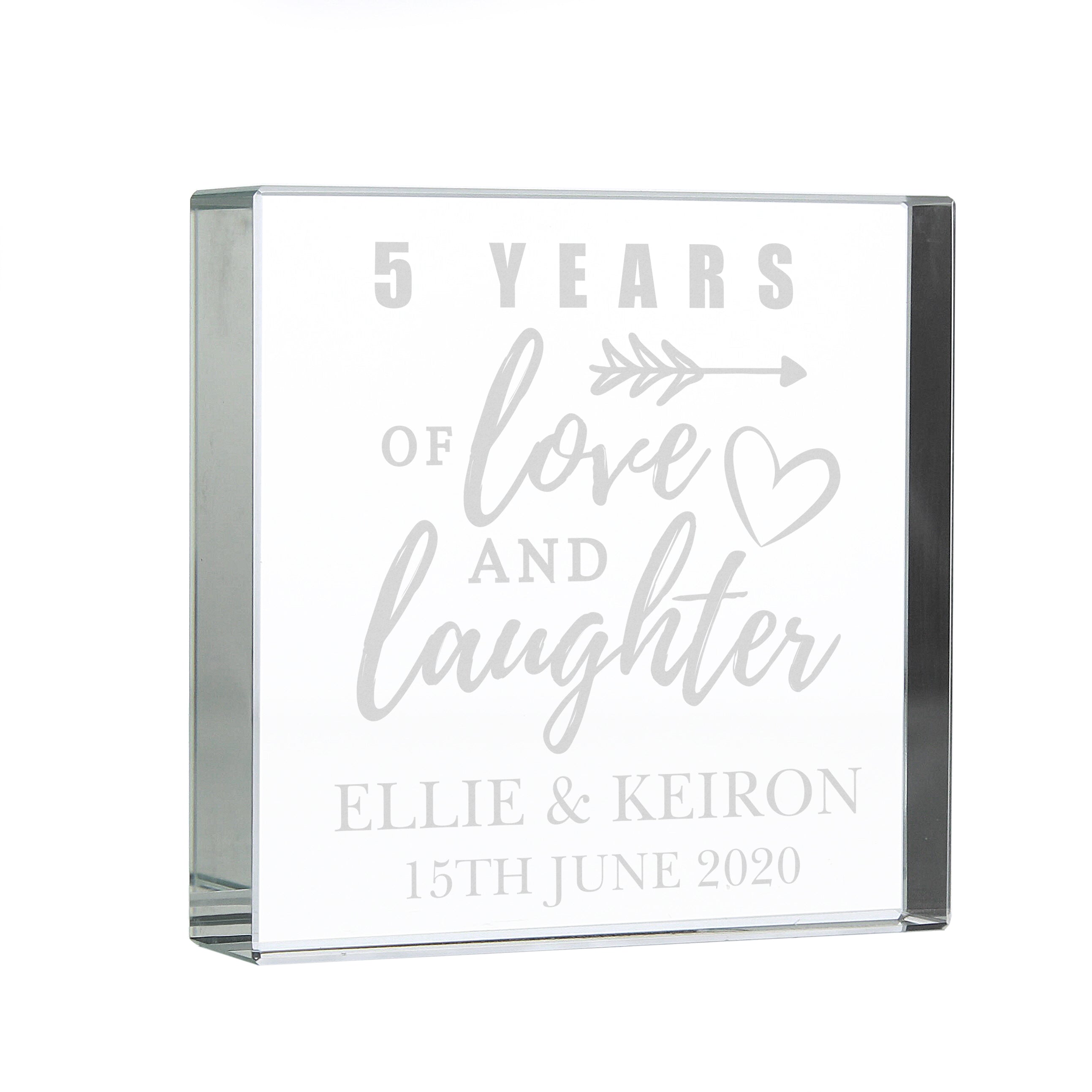 Gift Original Personalised Anniversary Crystal Token