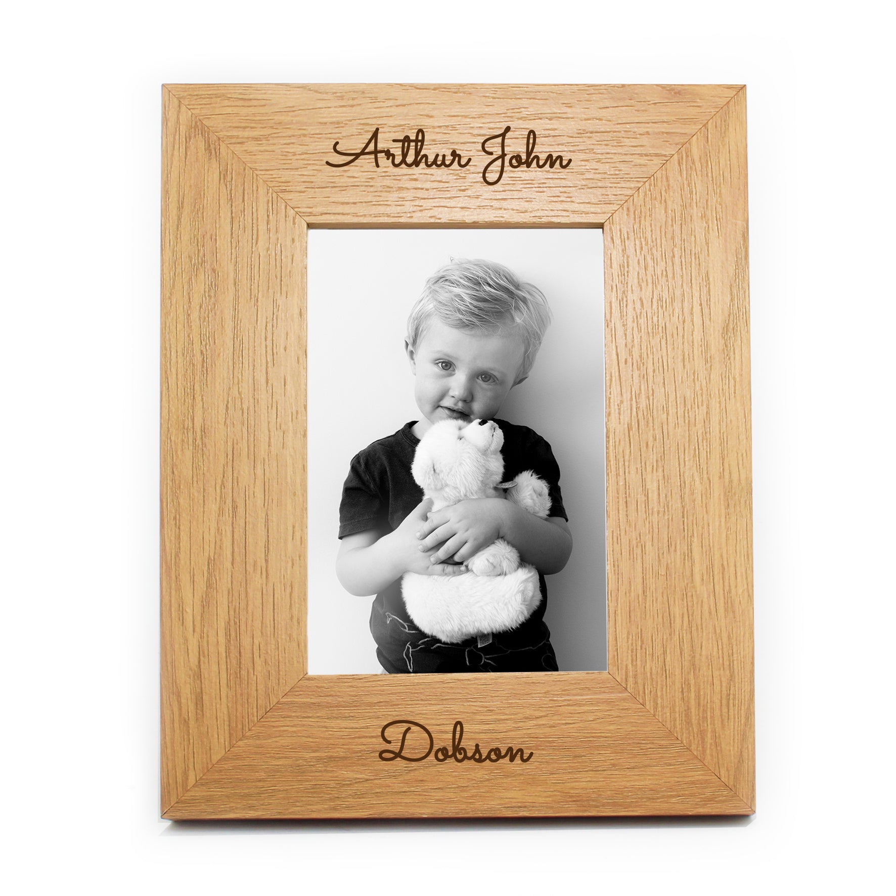Personalised Free Text 4x6 Wooden Photo Frame