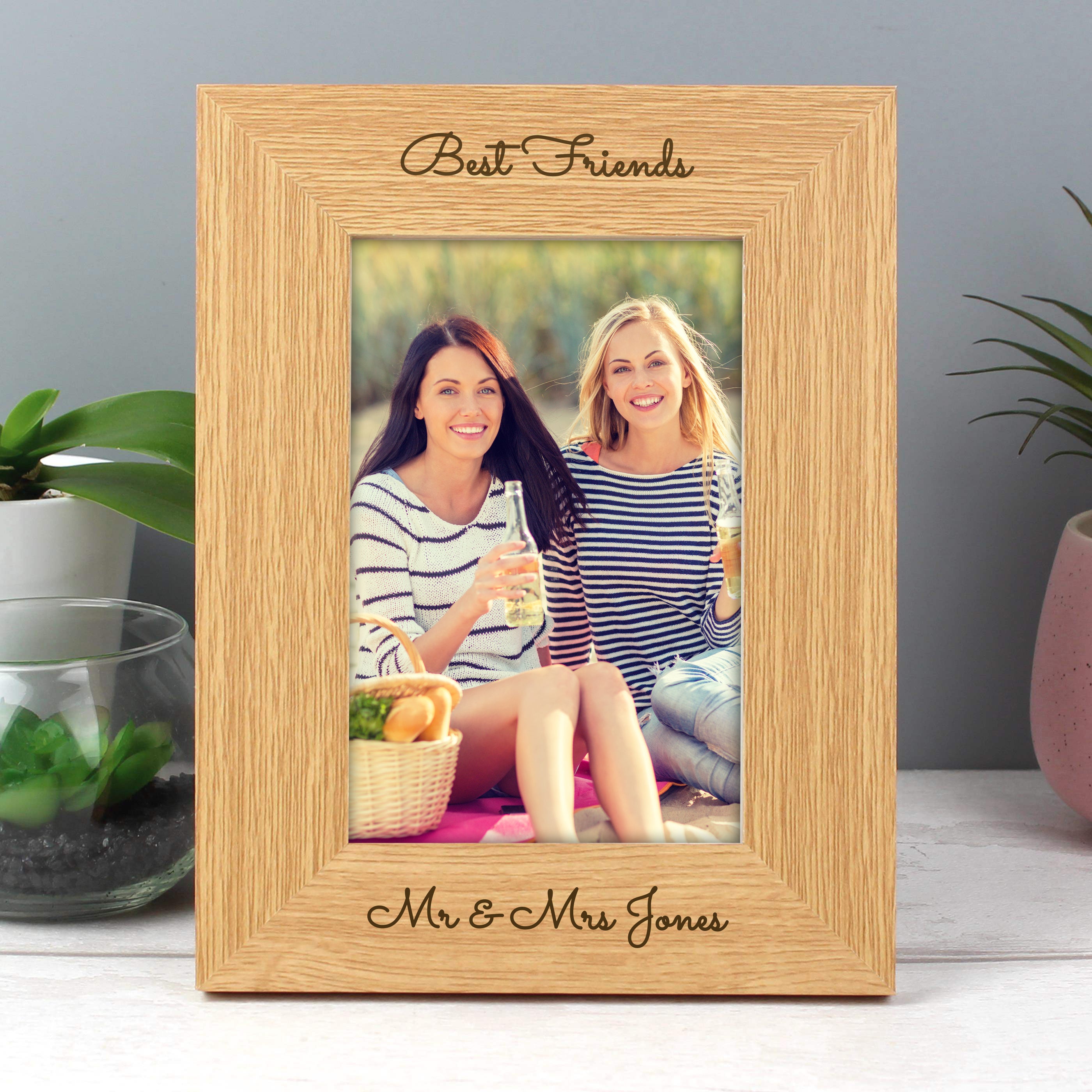 Personalised Free Text 4x6 Wooden Photo Frame