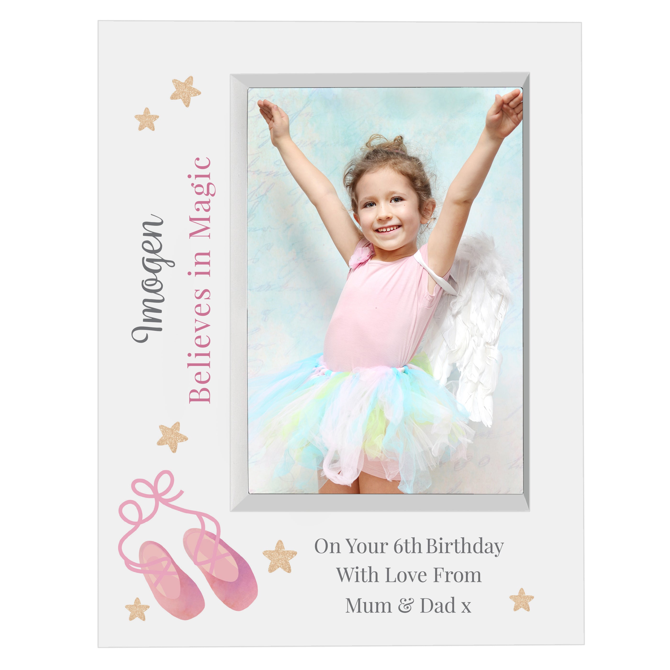 Personalised Swan Lake Ballet 7x5 Box Photo Frame