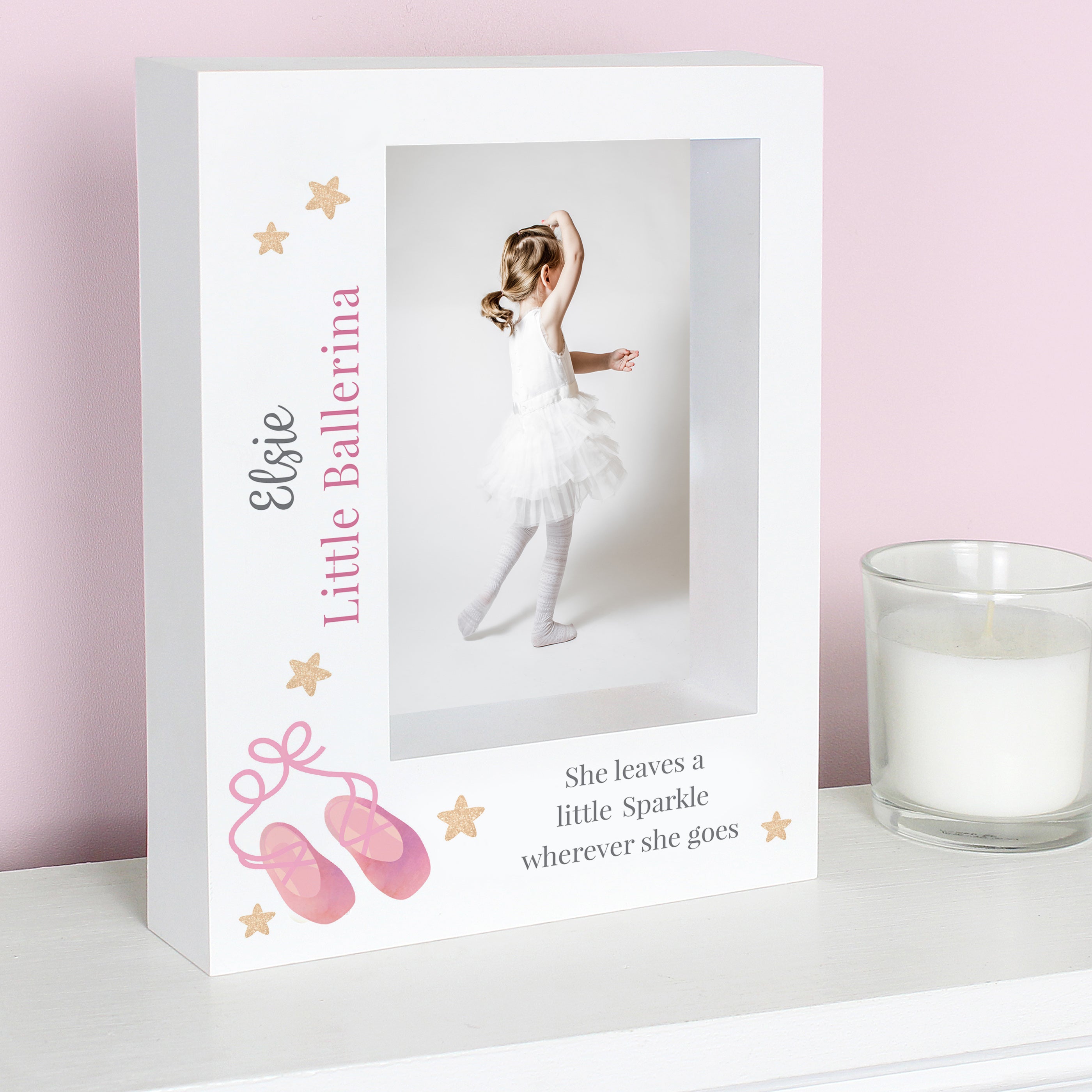 Personalised Swan Lake Ballet 7x5 Box Photo Frame