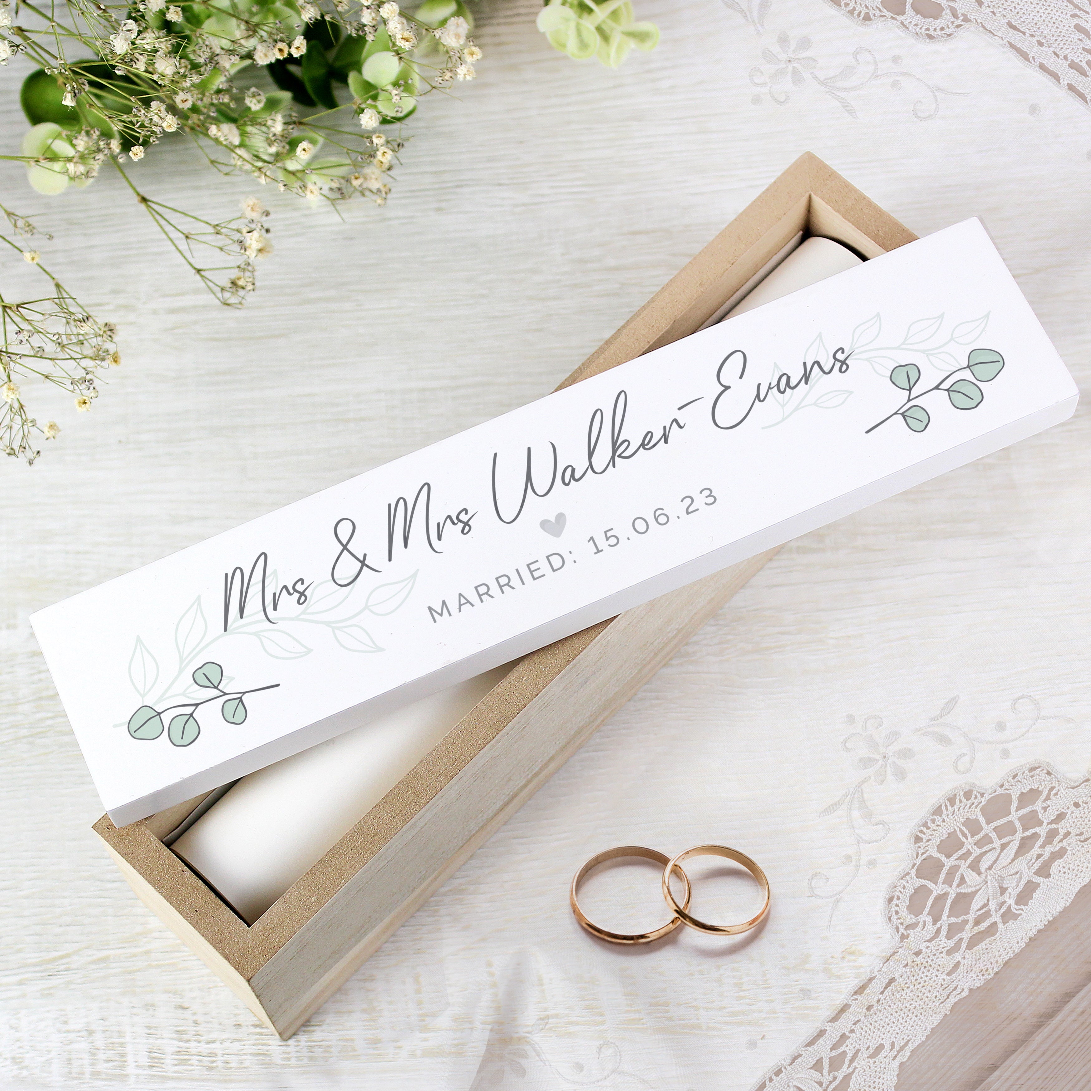 Variation on Personalised Eucalyptus Wooden Certificate Holder