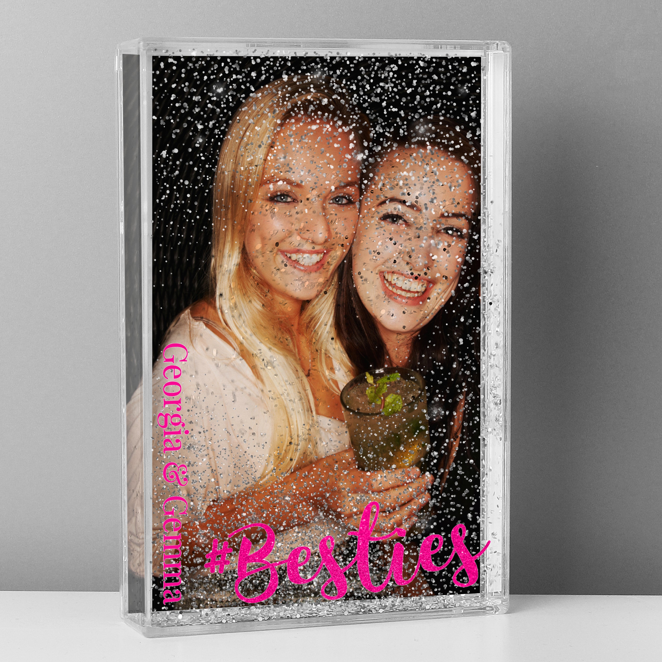 Personalised #Besties 6x4 Glitter Shaker Photo Frame