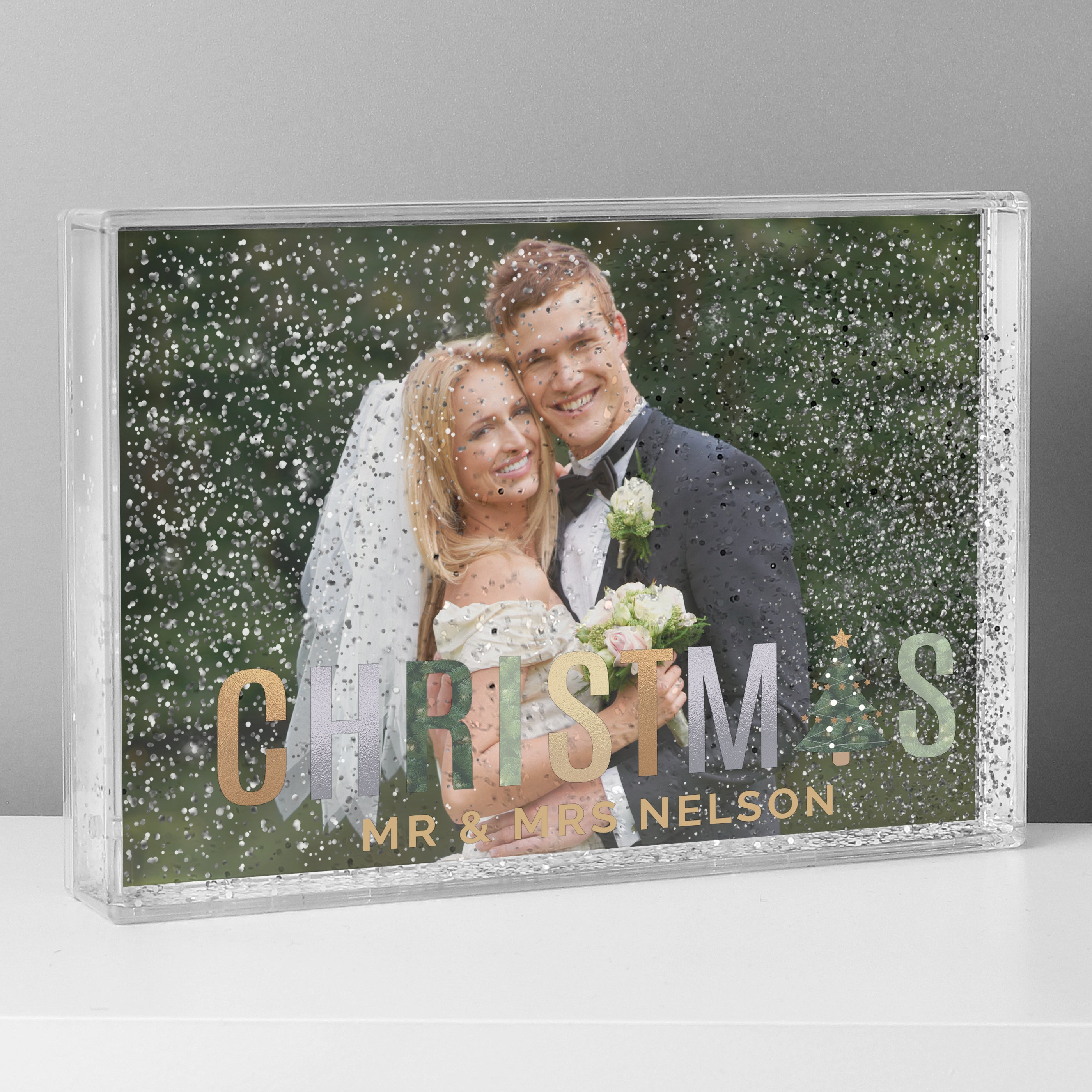 Personalised Christmas 6x4 Glitter Shaker Photo Frame