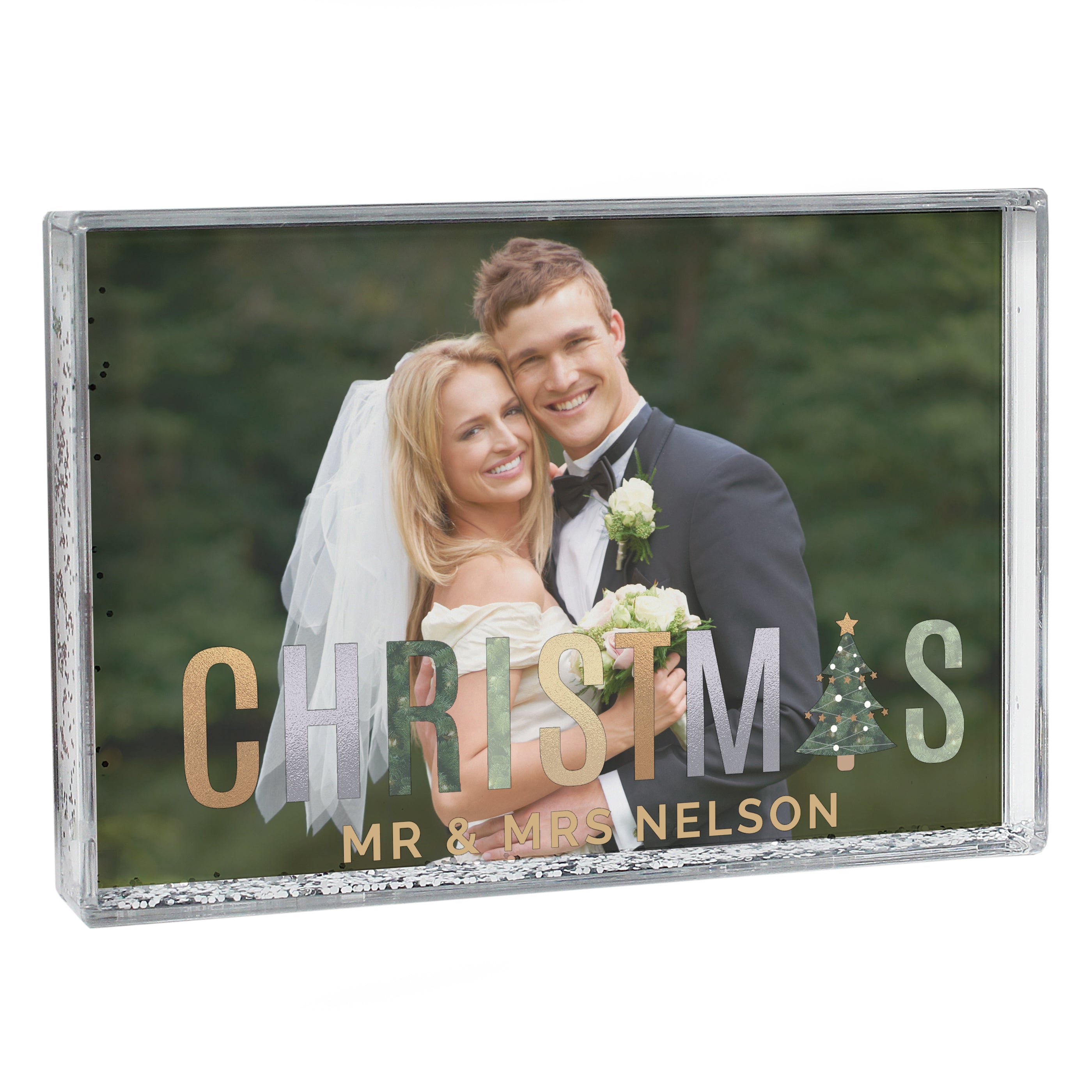 Personalised Christmas 6x4 Glitter Shaker Photo Frame