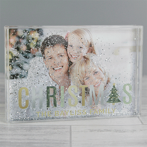 Personalised Christmas 6x4 Glitter Shaker Photo Frame
