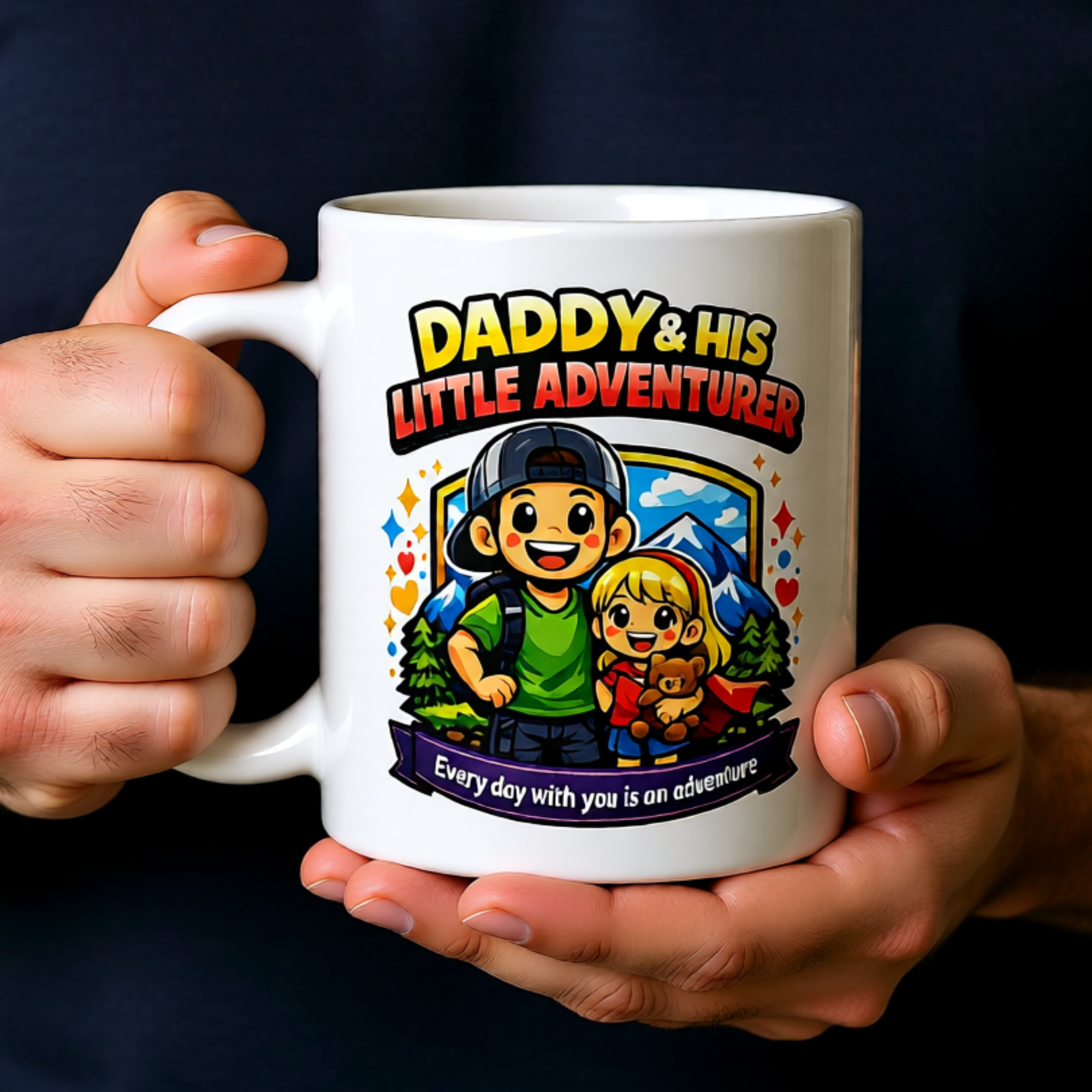 Dad & His Little Adventure Girl – Father & Daughter Mug (11oz)