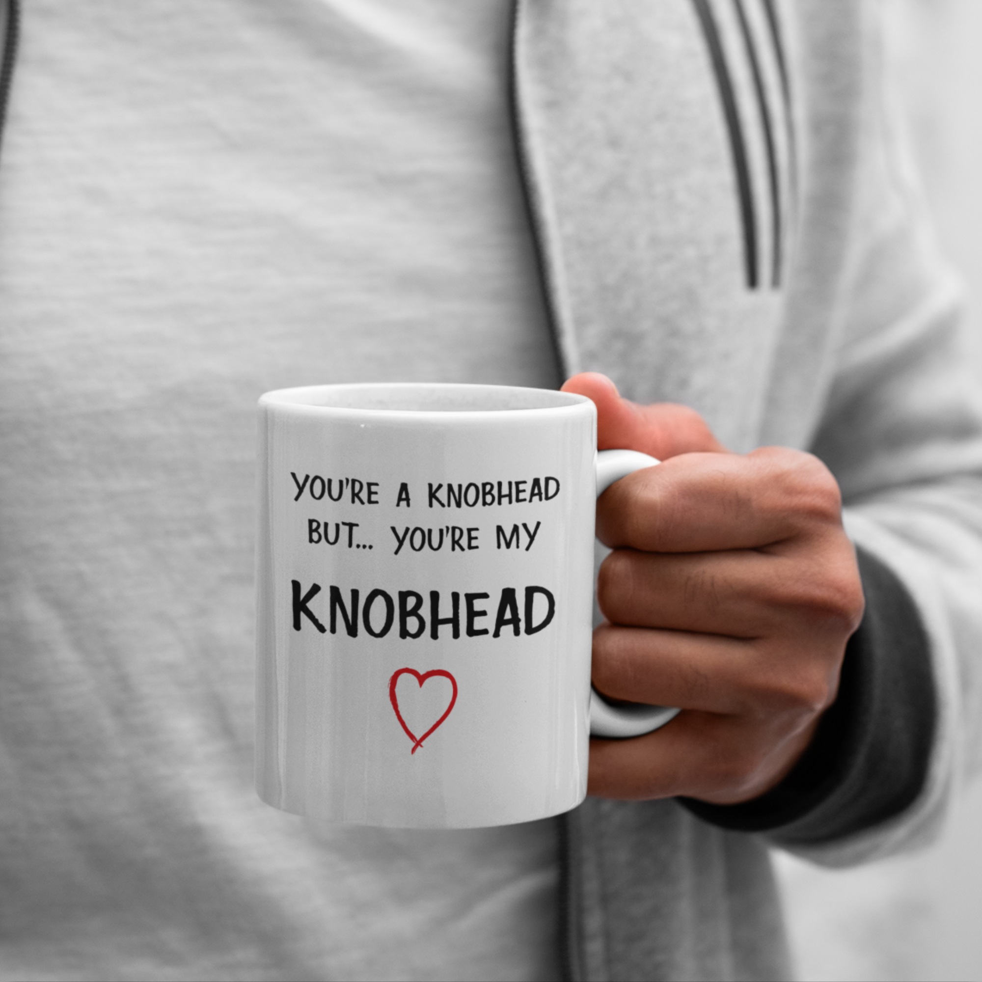 You're a Knobhead But You're My Knobhead 11oz White Glossy Ceramic Mug - Funny Partner Gift