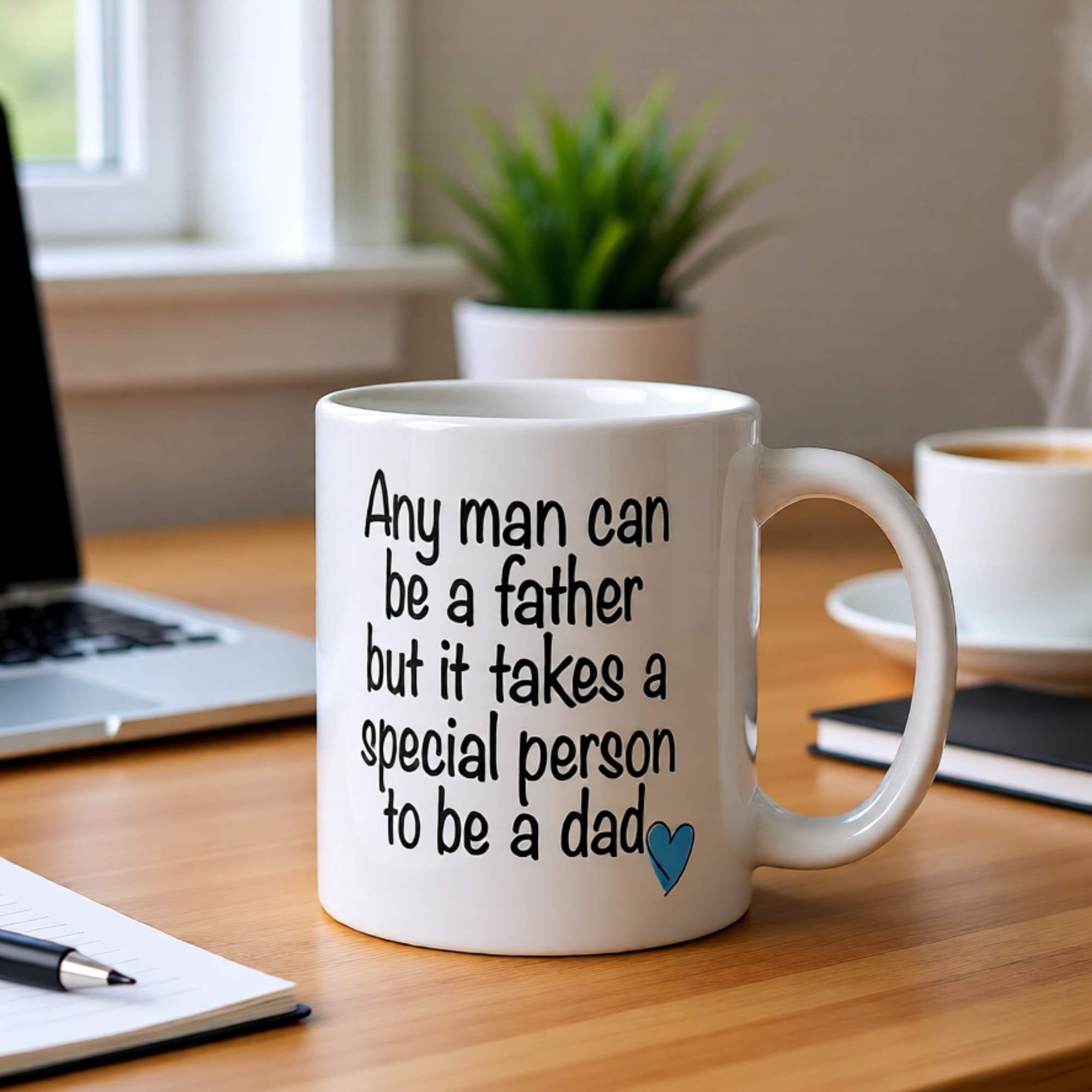 Any Man Can Be a Father But It Takes a Special Person to Be a Dad 11oz White Glossy Ceramic Mug - Heartfelt Dad Gift