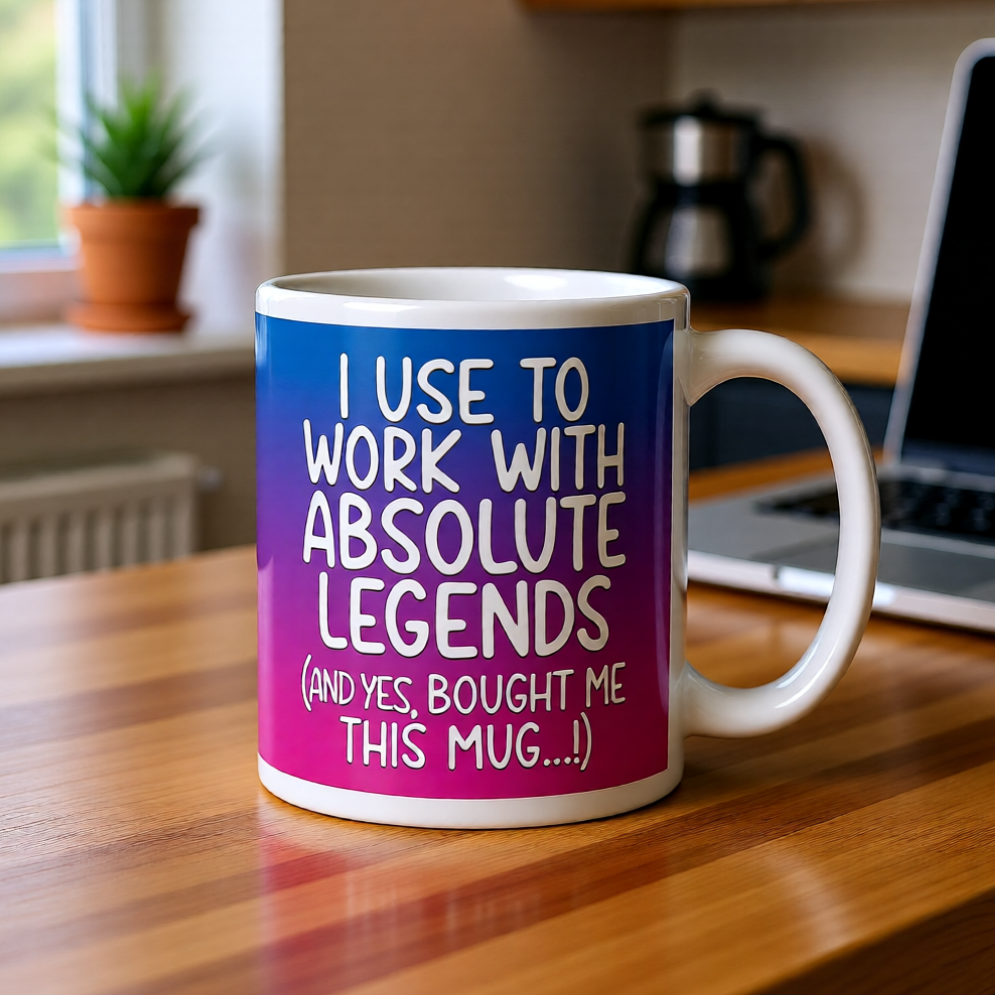 I Used to Work with Absolute Legends (And Yes, They Bought Me This Mug!) 11oz White Glossy Ceramic Mug - Funny Work Gift