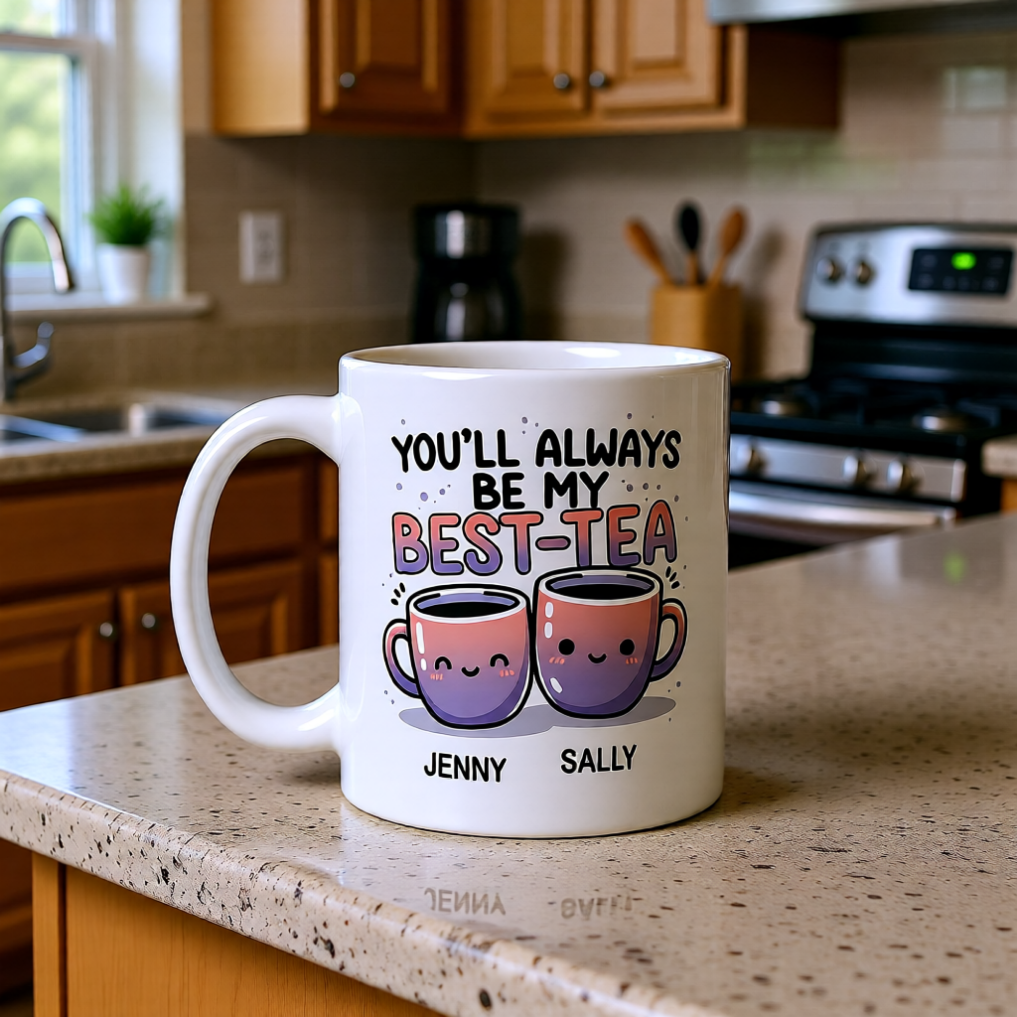 You'll Always Be My Best-Tea 11oz White Glossy Ceramic Mug - Cute Punny Tea Lover Gift