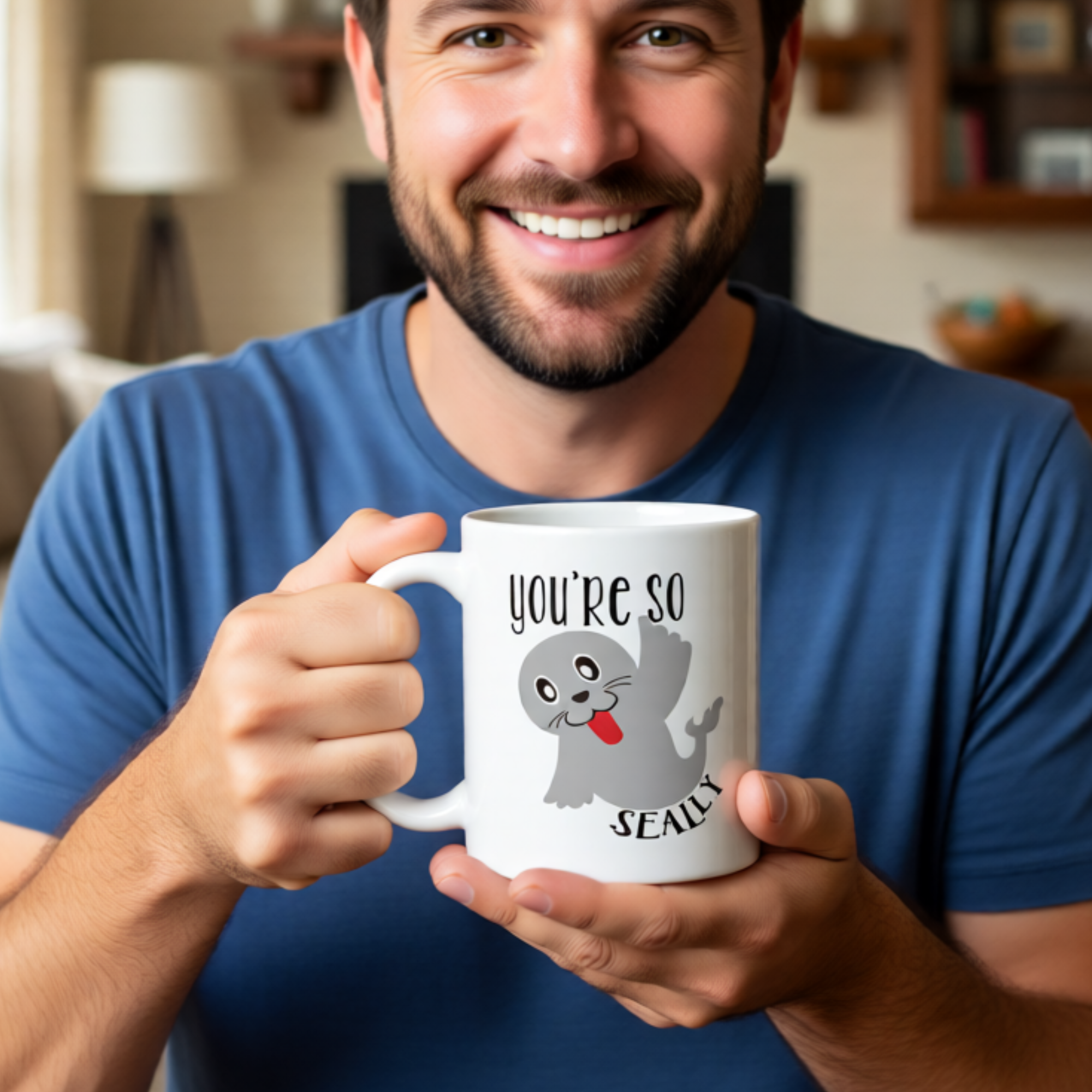 You're So Seally 11oz White Glossy Ceramic Mug - Funny Animal Lover Gift