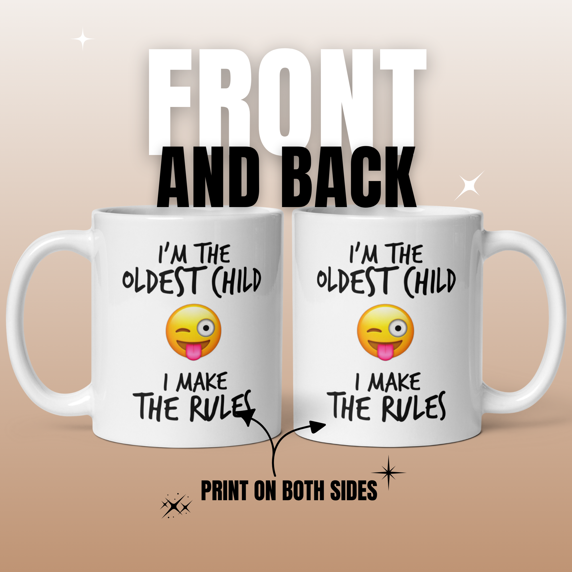 Epic Sibling Shenanigans Mug Set - 4 Premium White Glossy 11oz Ceramic Mugs for Oldest, Two Middles, and Youngest - Ultimate Funny Family Gift!