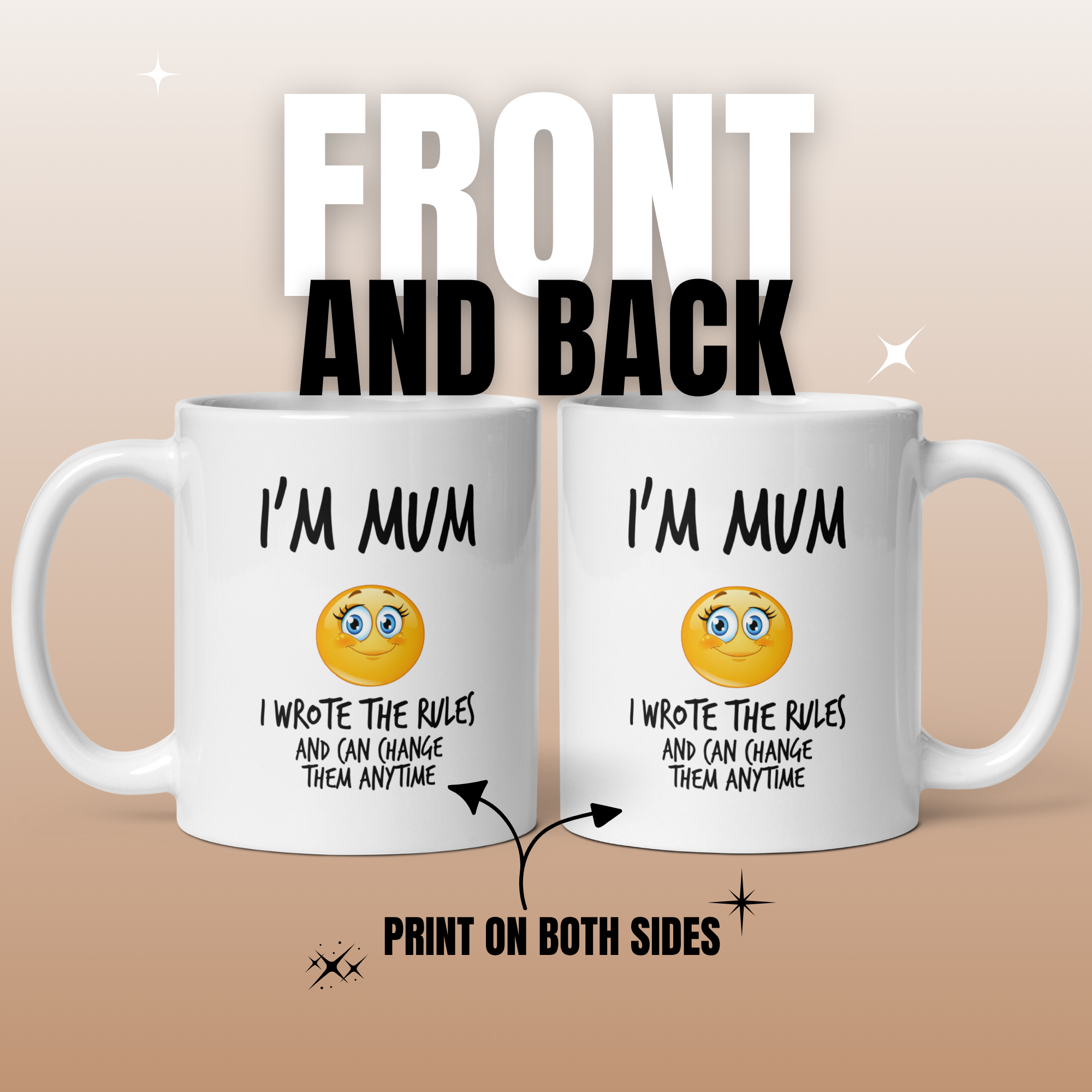 Ultimate Parent Power Mug Set - 2 Premium White Glossy 11oz Ceramic Mugs for Mum & Dad - Hilarious Family Rules Edition Gift!
