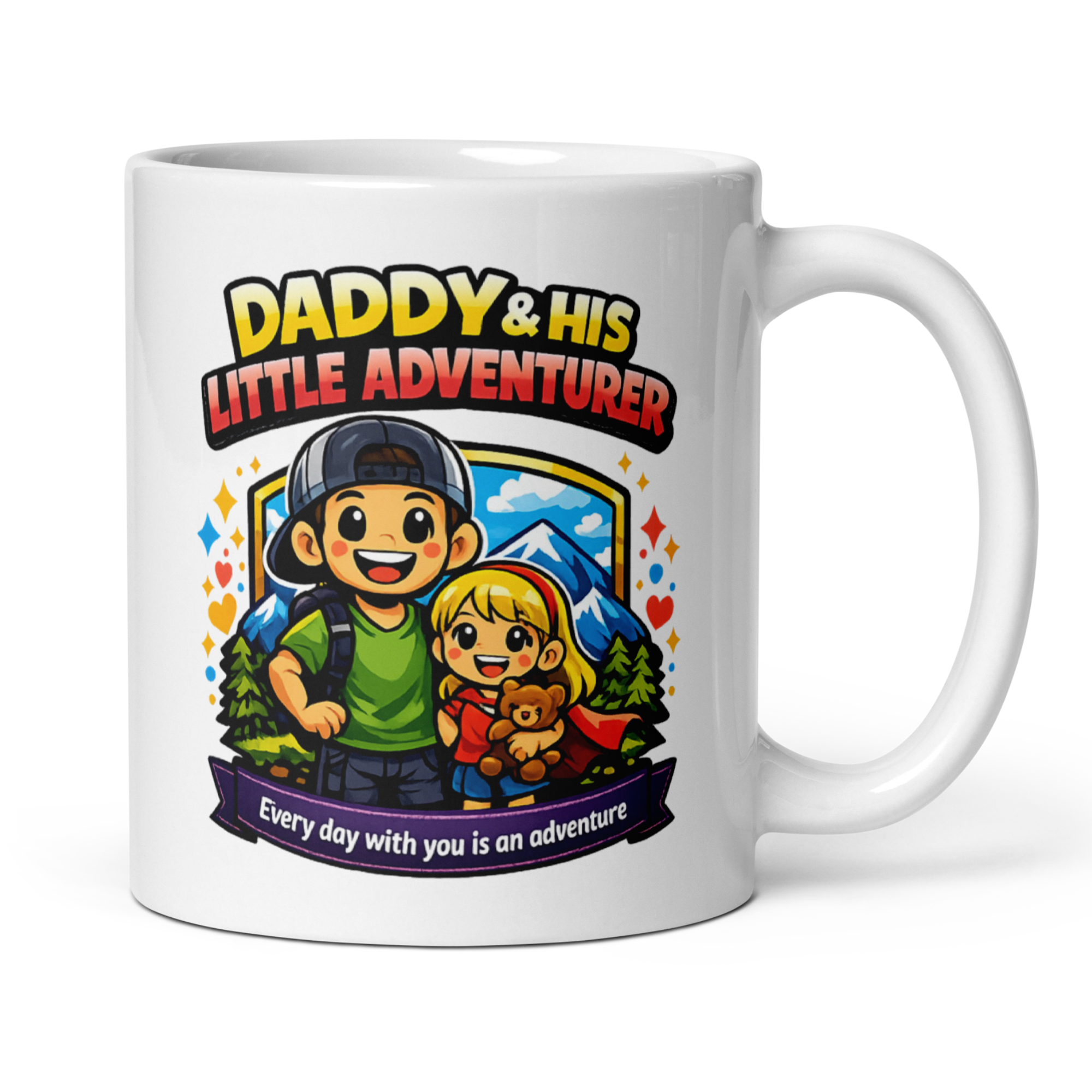Dad & His Little Adventure Girl – Father & Daughter Mug (11oz)