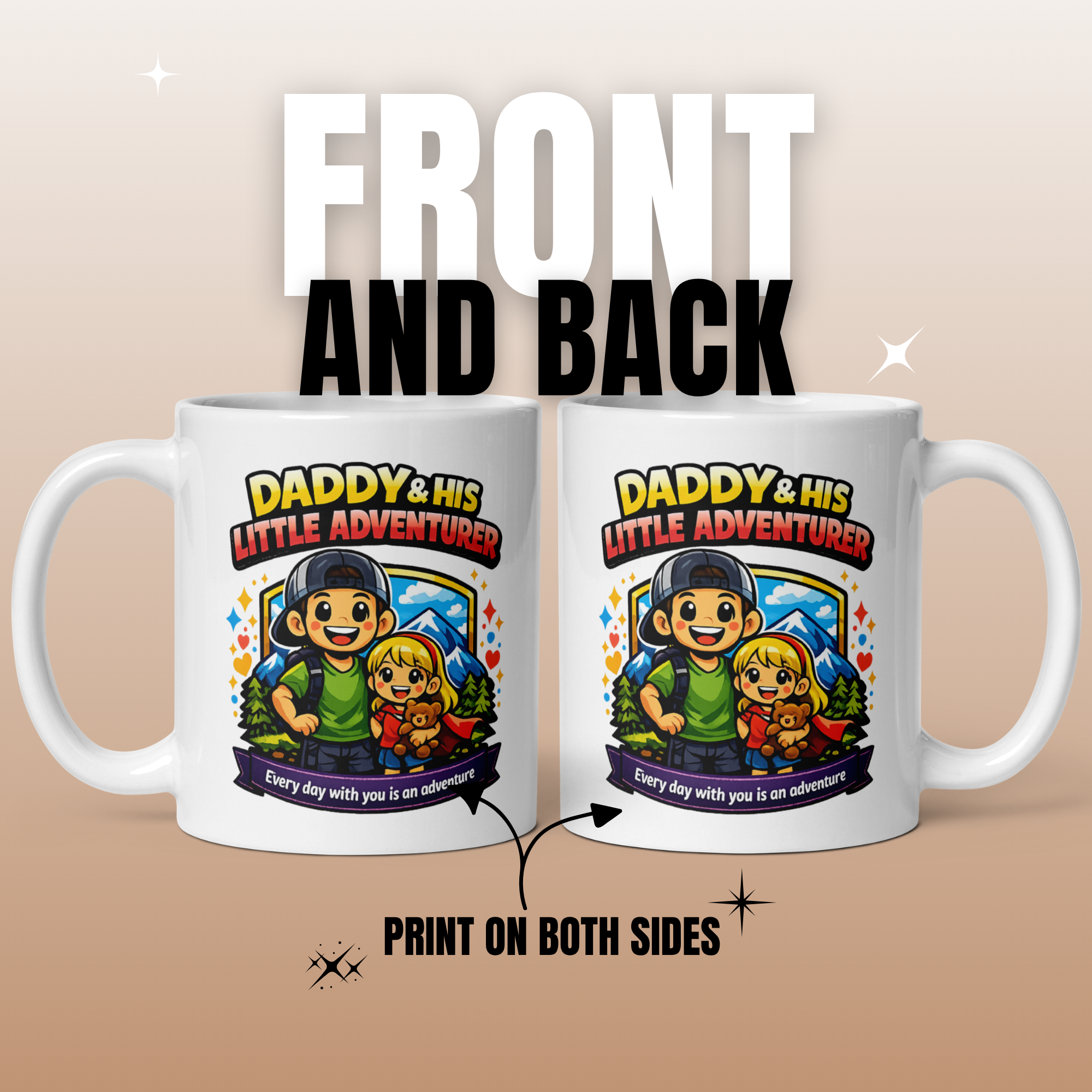 Dad & His Little Adventure Girl – Father & Daughter Mug (11oz)
