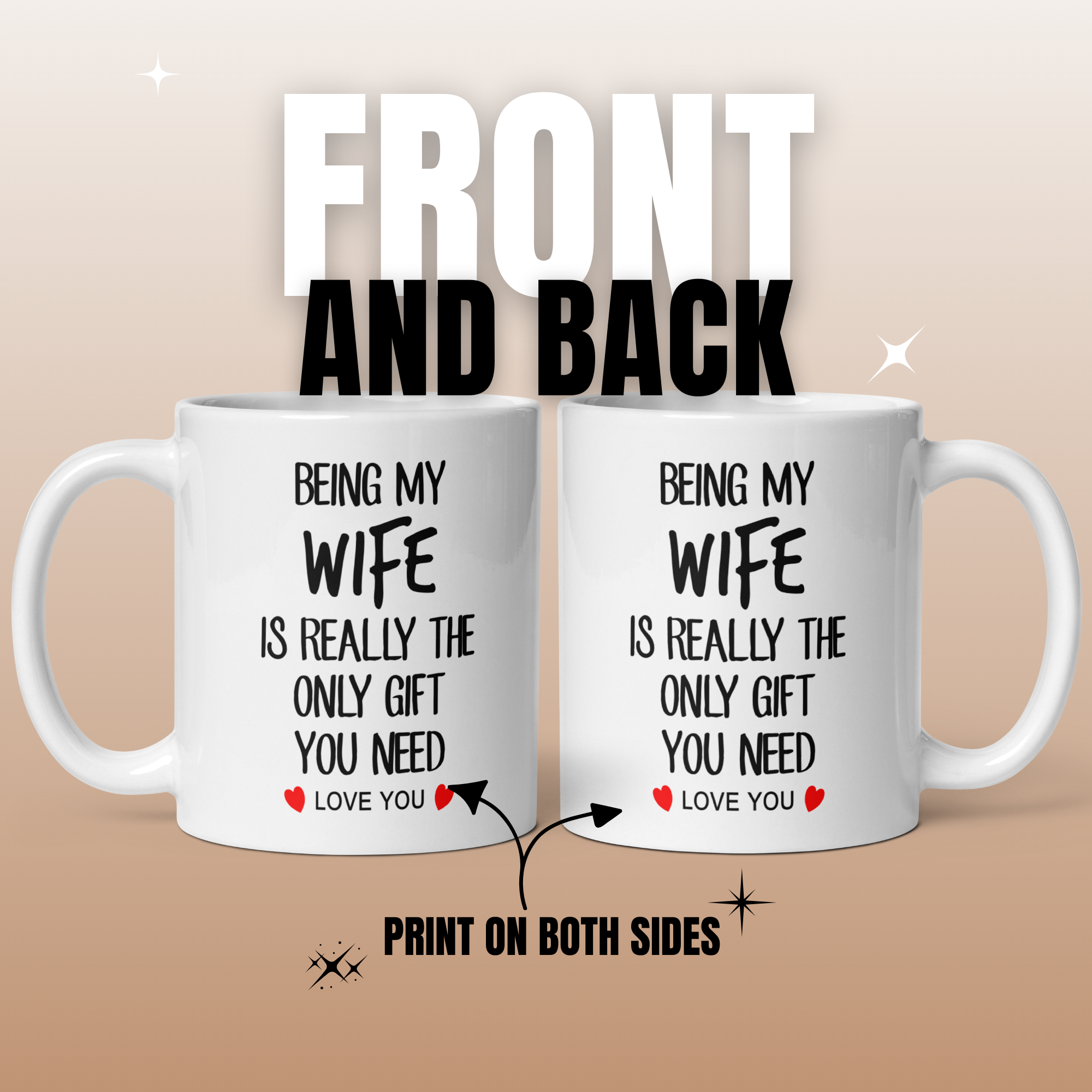 Being My Wife Is Really The Only Gift You Need Love You 11oz White Glossy Ceramic Mug - Romantic Husband to Wife Gift