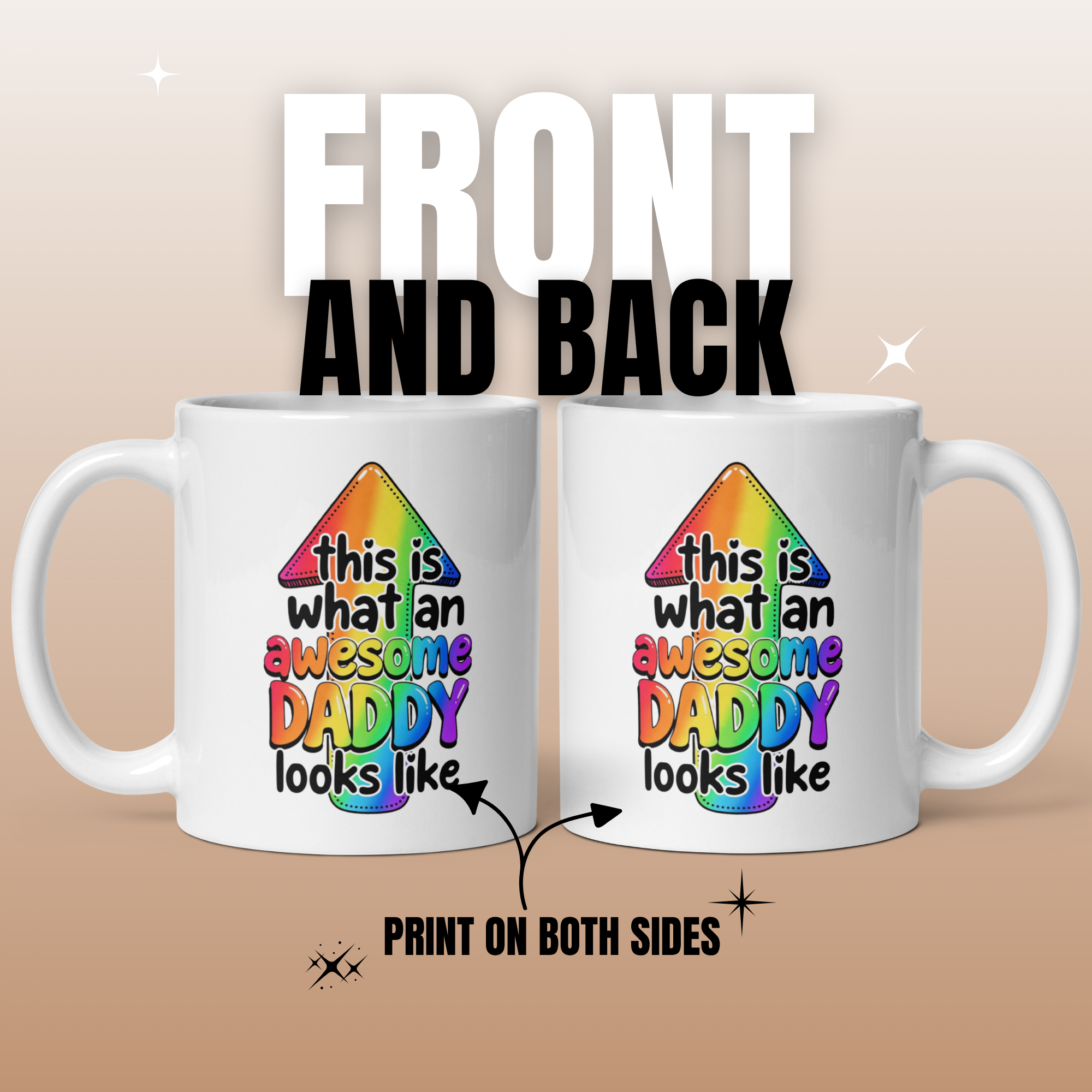 This Is What An Awesome Daddy Looks Like 11oz White Glossy Ceramic Mug - Funny Dad Gift