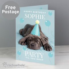 Personalised Rachael Hale 'Party 'Til You Drop' Card