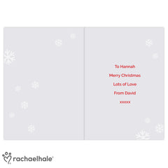 Personalised Rachael Hale Christmas Dachshund Through the Snow Card