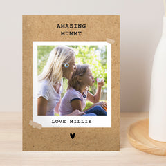 Personalised Polaroid Photo Upload Greeting Card