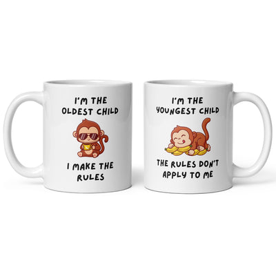 Cheeky Monkey Sibling Mugs - Set of 2