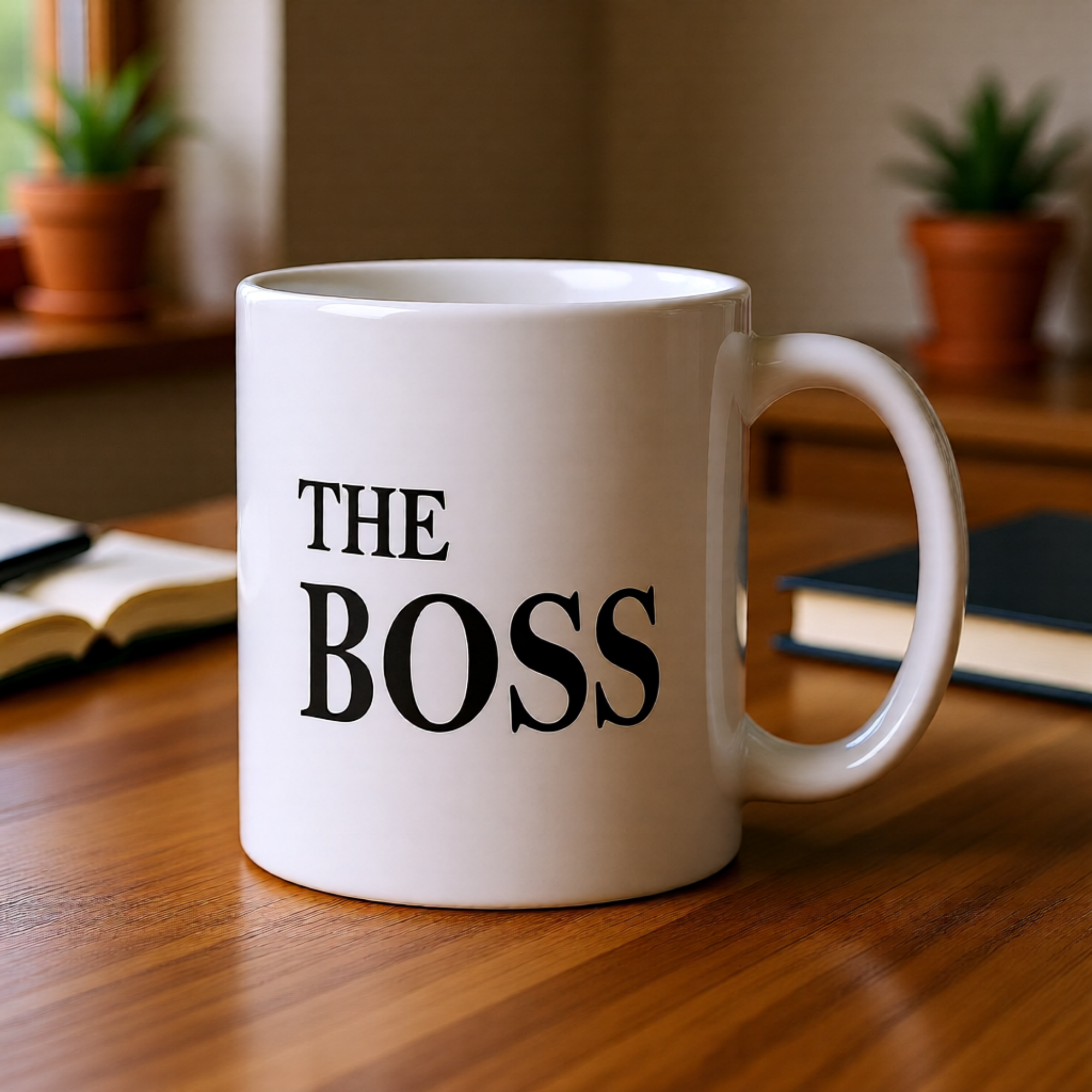 The Boss 11oz White Glossy Ceramic Mug - Funny Boss Gift & Office Humor Mug