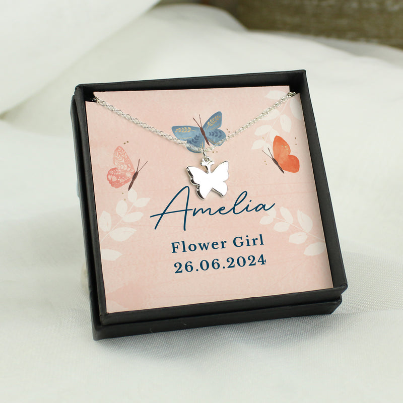 Personalised Butterfly Sentiment Necklace and Box
Success
