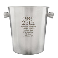 Personalised Number Frame Stainless Steel Ice Bucket