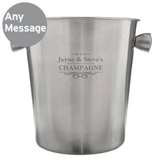 Personalised Decorative Stainless Steel Ice Bucket