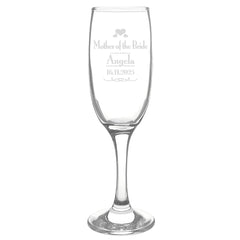 Personalised Decorative Wedding Mother of the Bride Glass Flute